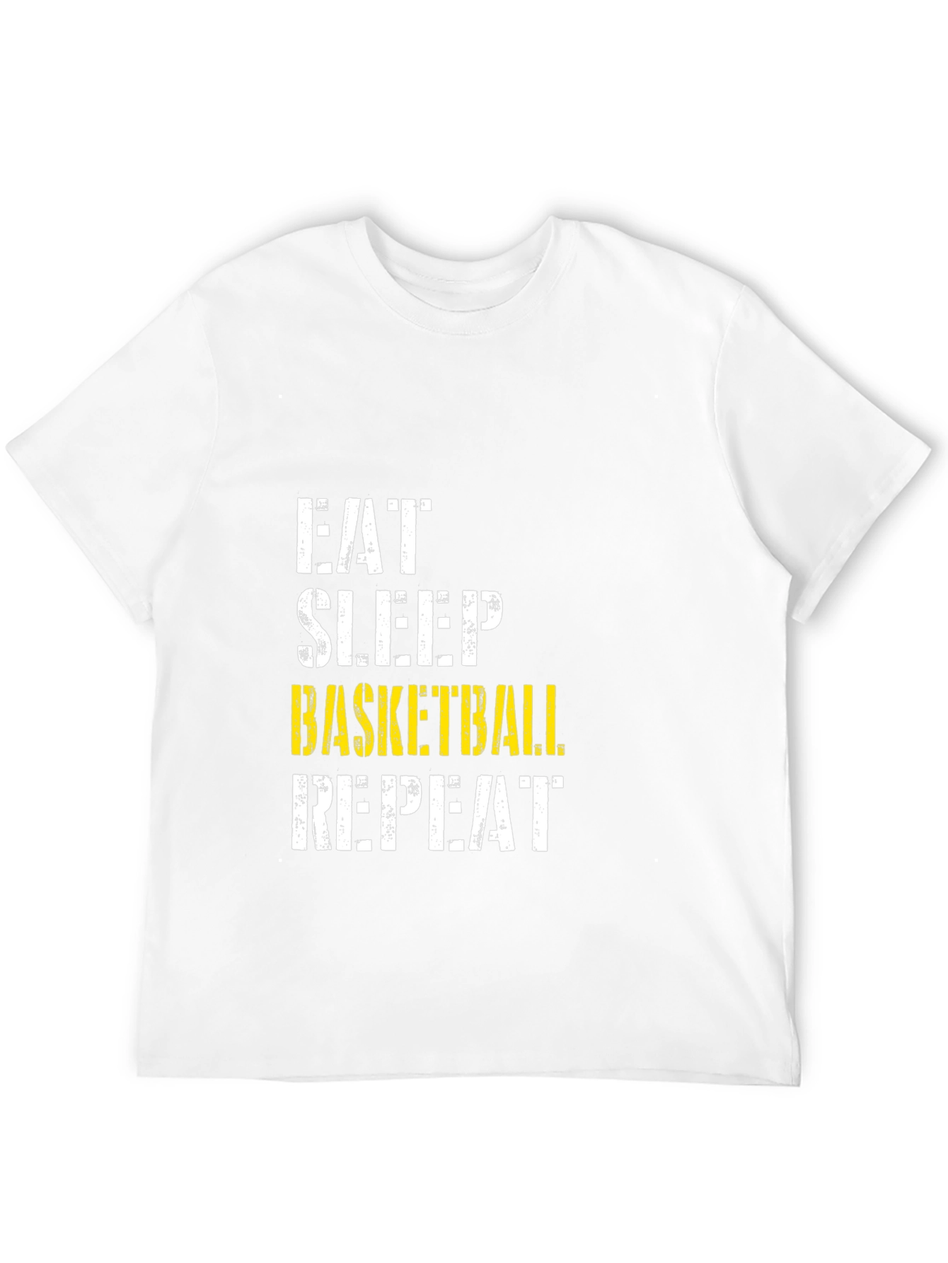 Eat Sleep Basketball Repeat Black Graphic T-Shirt