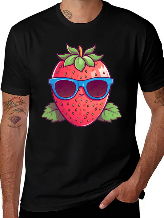 Cool Strawberry Graphic Tee - Summer Fun!