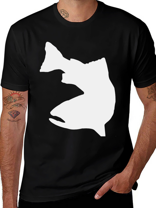 Black Fish Graphic T-Shirt - Casual Cotton Tee