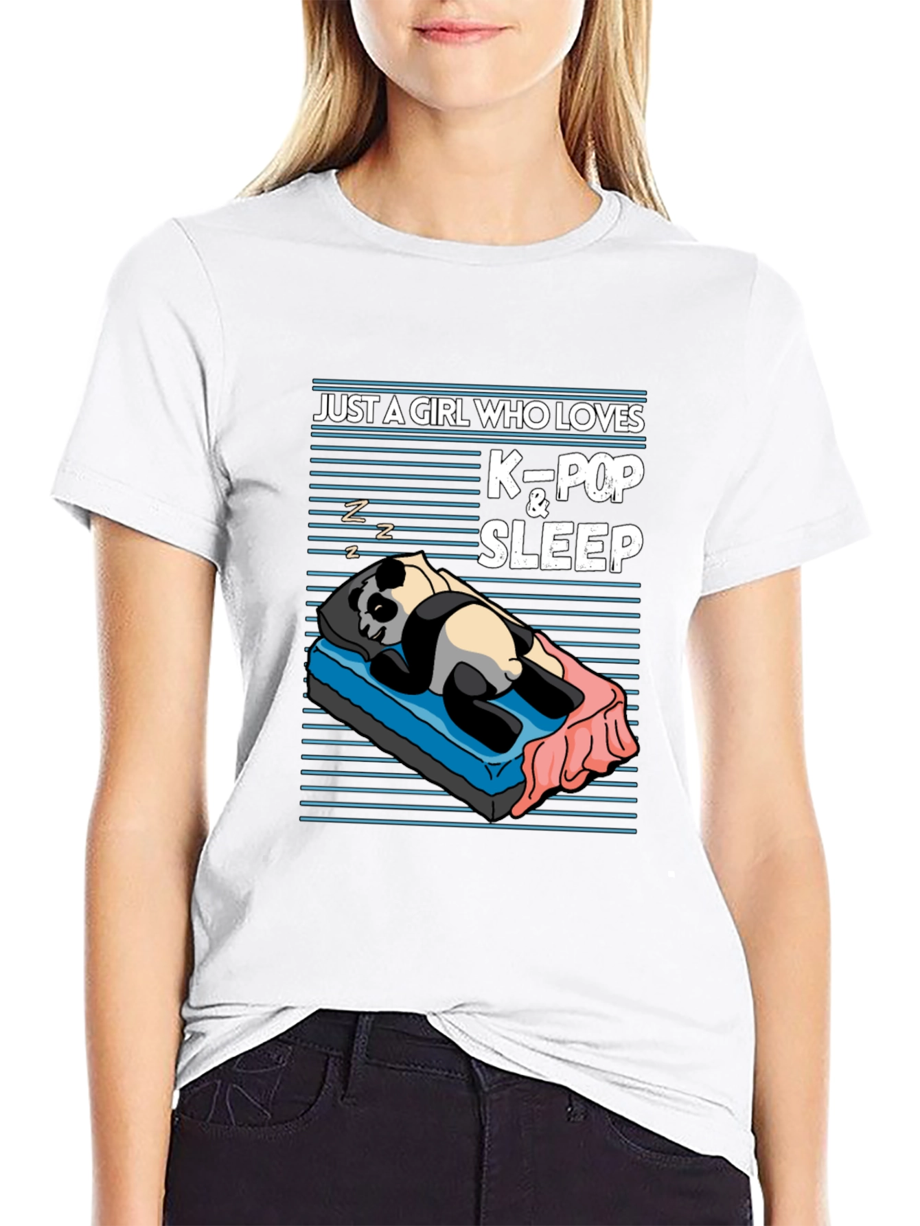 K-Pop Panda Sleep T-Shirt