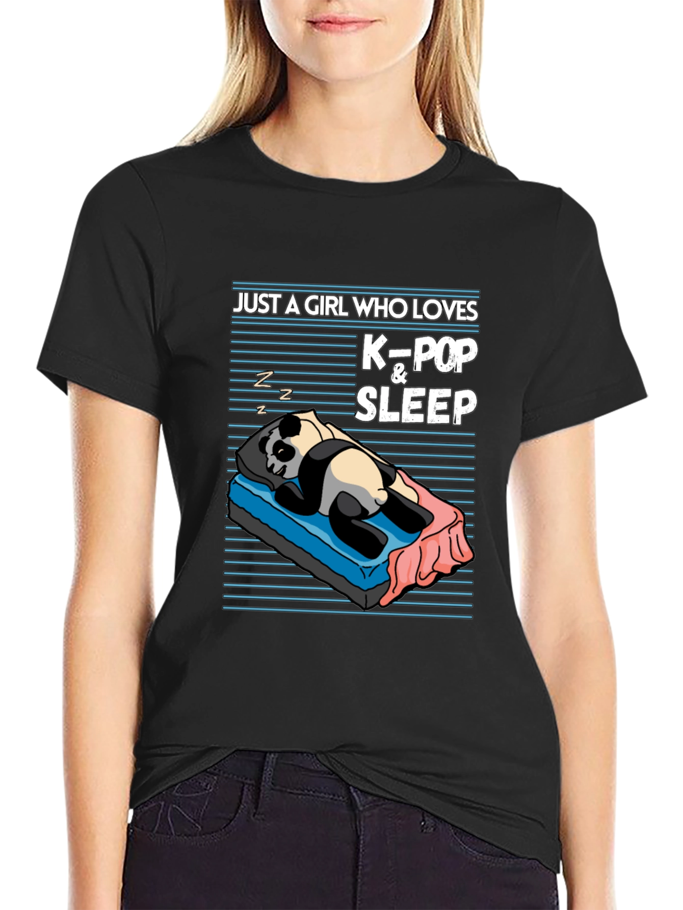 K-Pop Panda Sleep T-Shirt