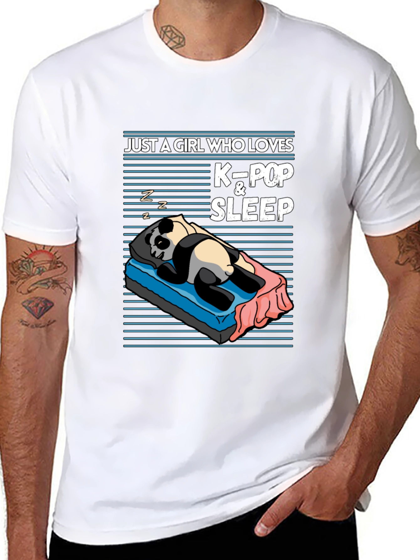 K-Pop Panda Sleep T-Shirt