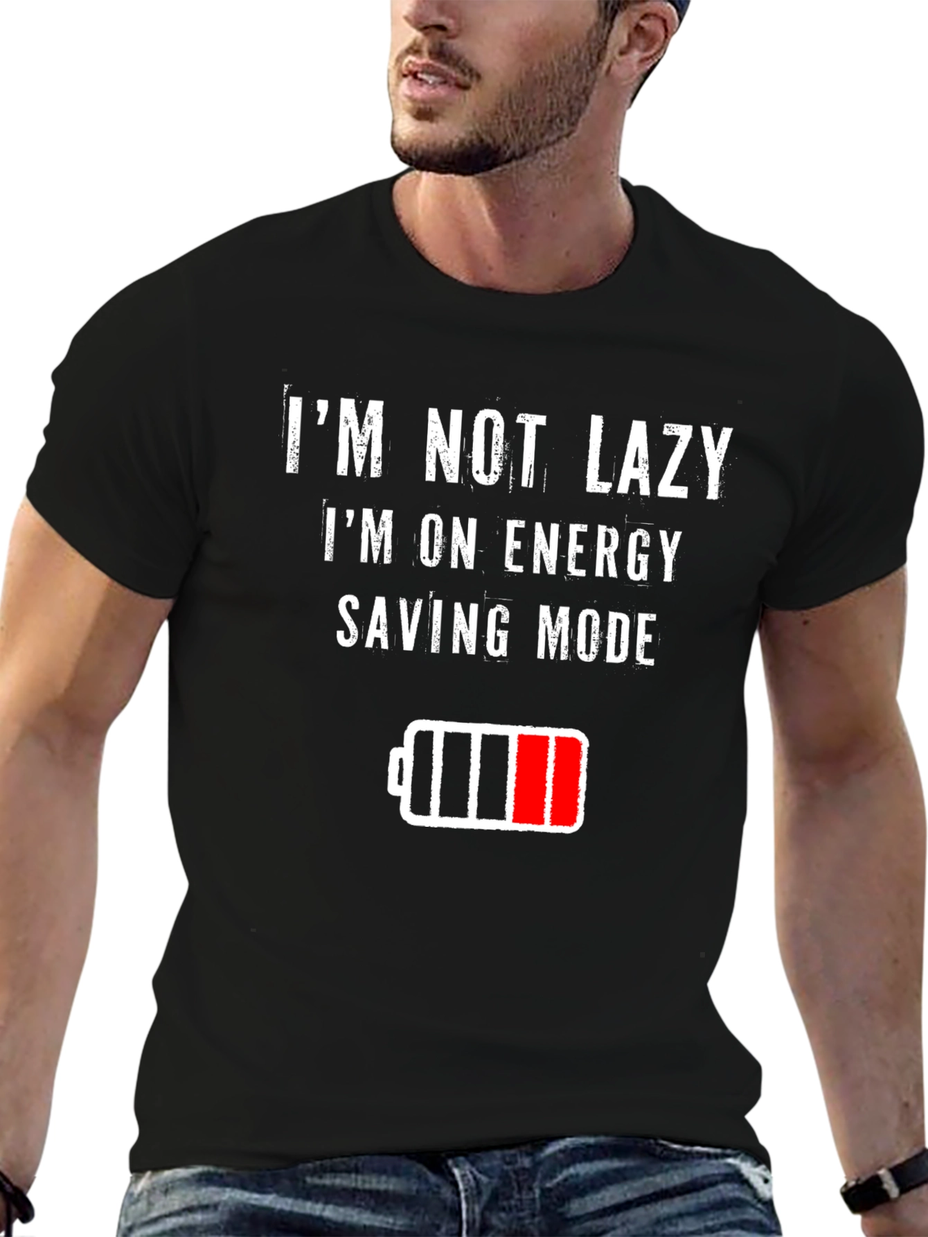 Im Not Lazy Energy Saving Mode Graphic T-Shirt