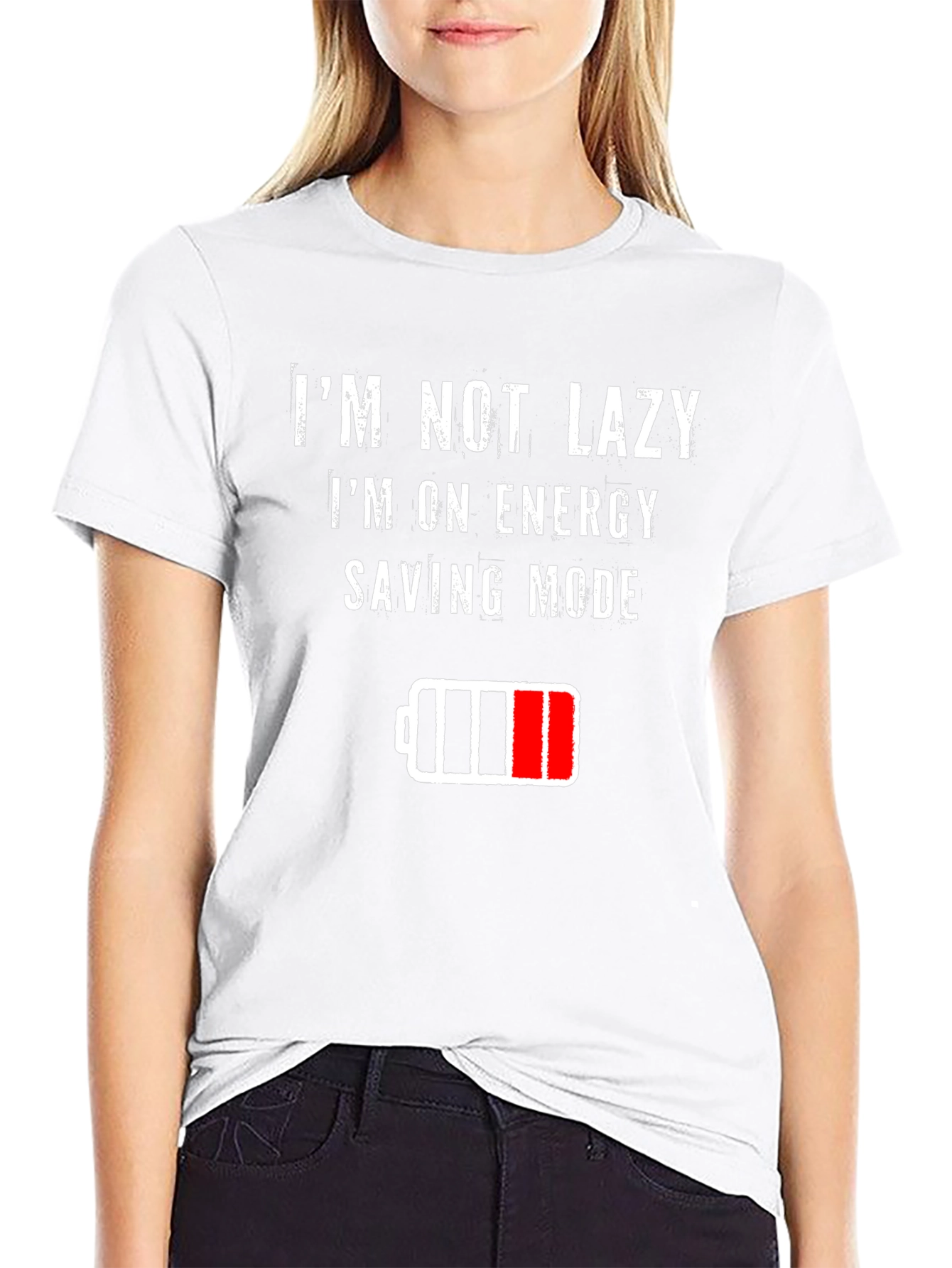 Im Not Lazy Energy Saving Mode Graphic T-Shirt