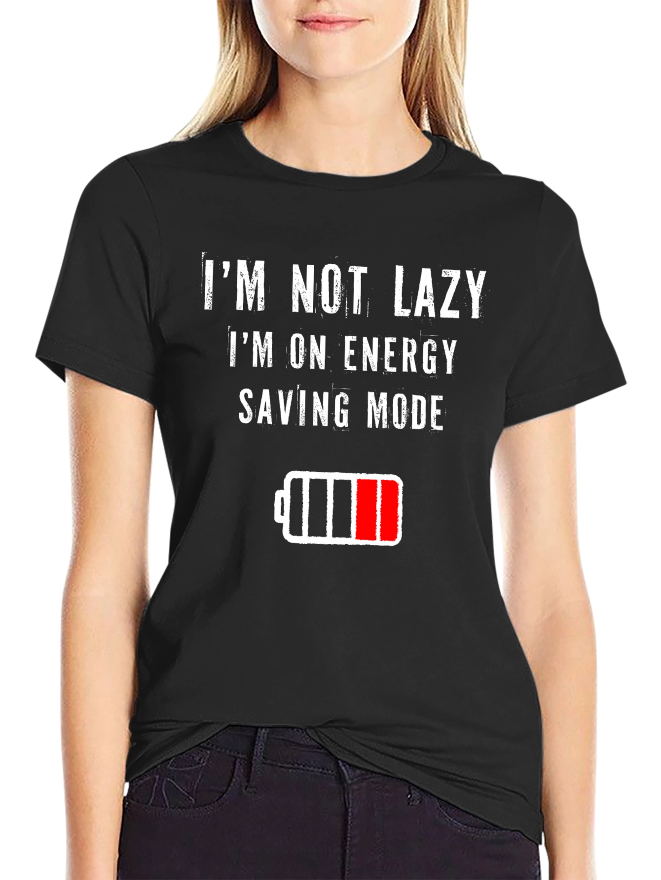 Im Not Lazy Energy Saving Mode Graphic T-Shirt