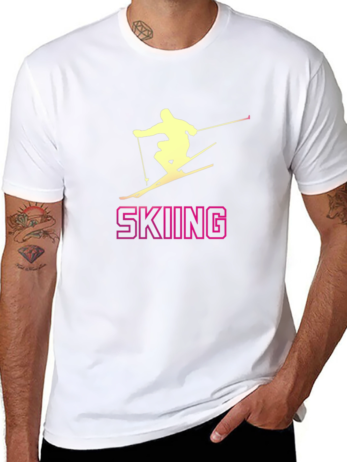 Skiing T-Shirt: Stylish Sportswear for Winter Adventures