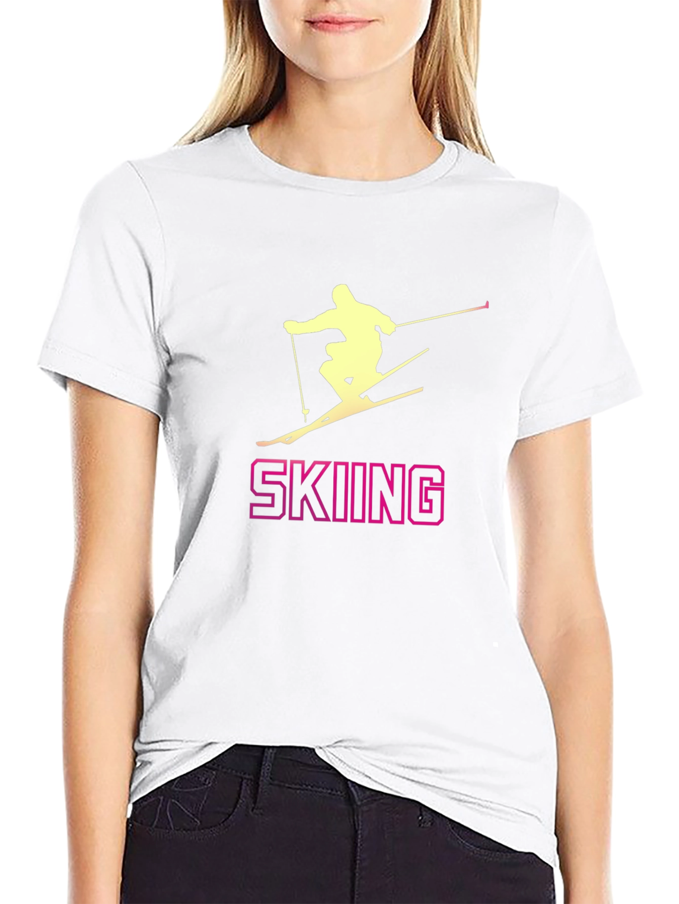 Skiing T-Shirt: Stylish Sportswear for Winter Adventures