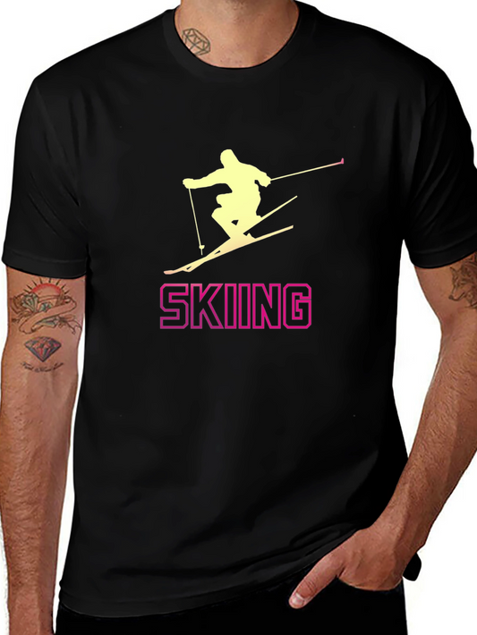 Skiing T-Shirt: Stylish Sportswear for Winter Adventures