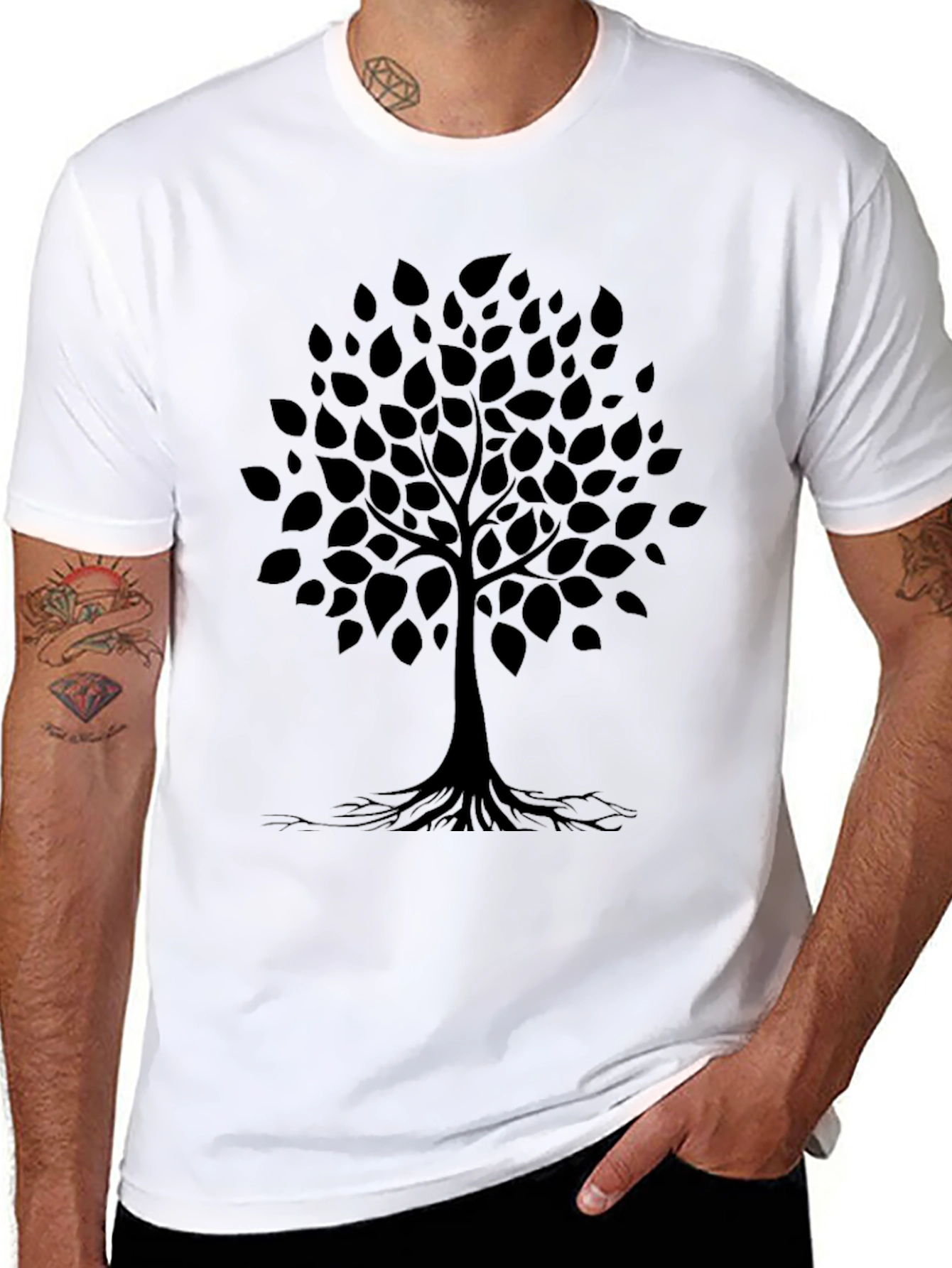 Black Tree Graphic Tee - Stylish & Comfortable