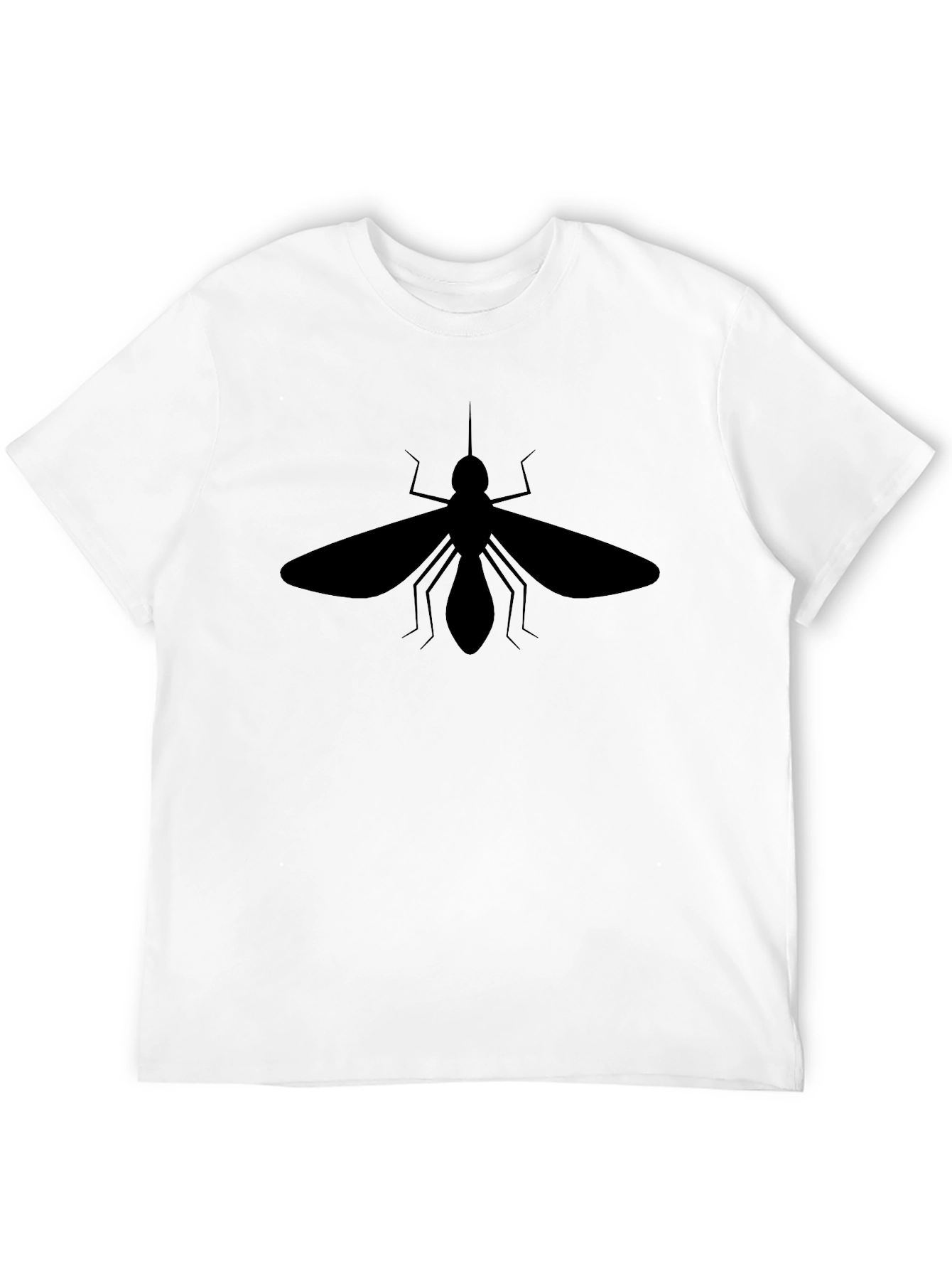 Mens Black Mosquito Graphic Tee - Insect Design
