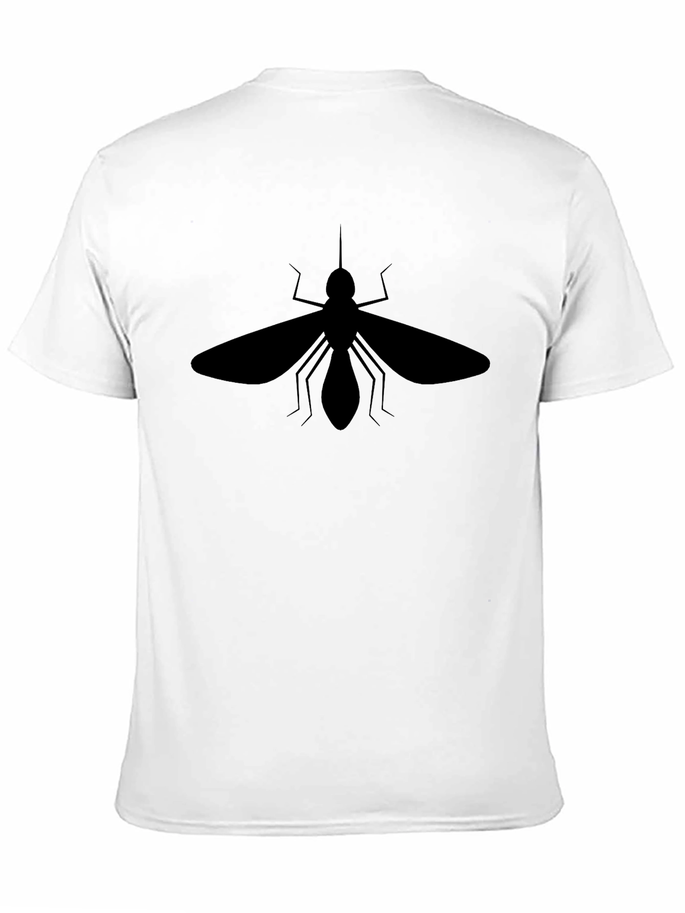 Mens Black Mosquito Graphic Tee - Insect Design