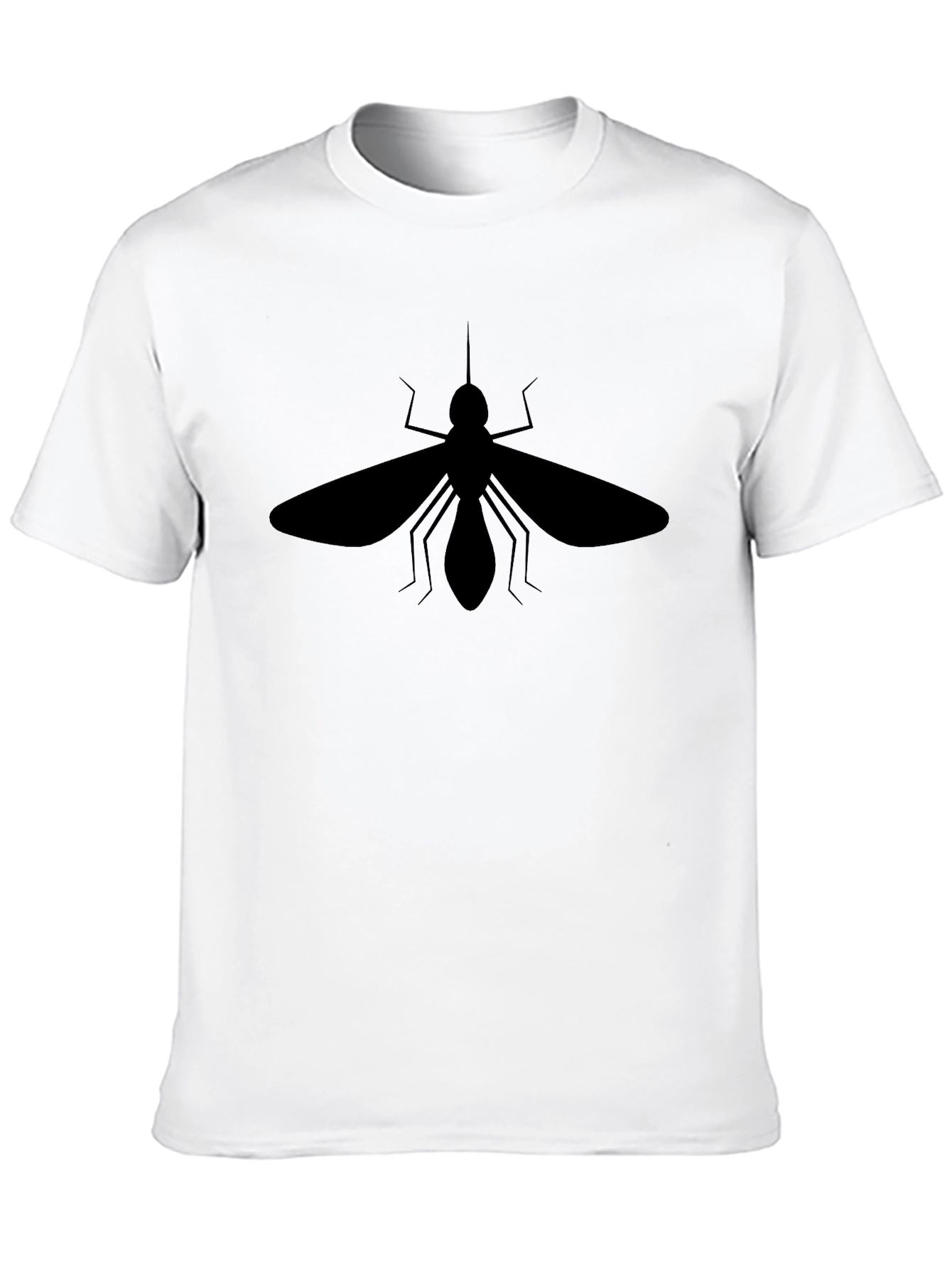 Mens Black Mosquito Graphic Tee - Insect Design