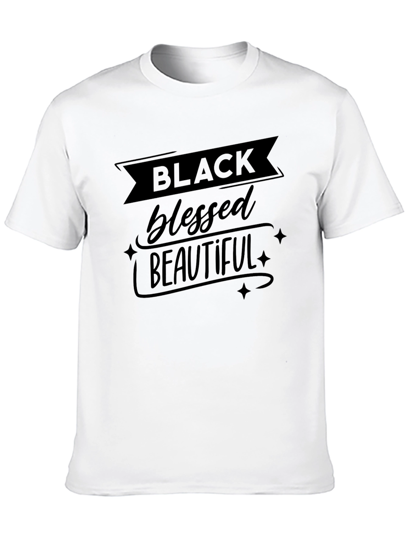 Black Blessed Beautiful Graphic T-Shirt