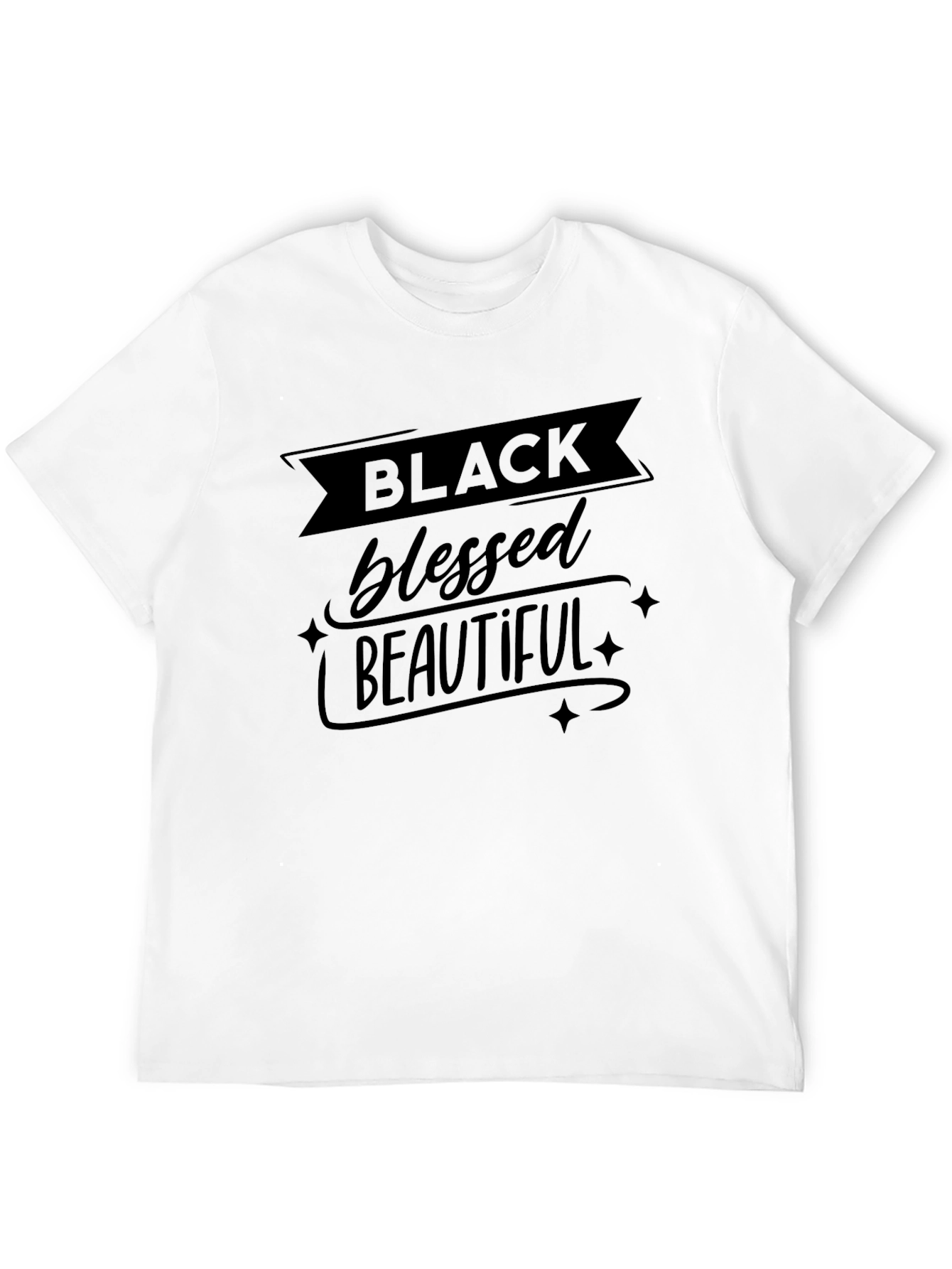 Black Blessed Beautiful Graphic T-Shirt
