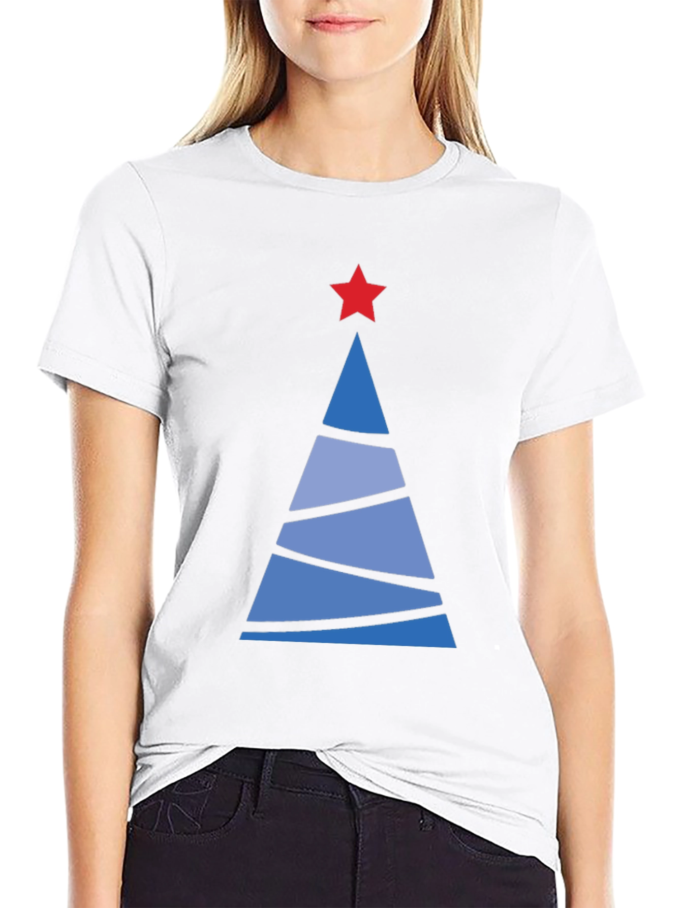 Festive Christmas Tree Graphic Tee - Holiday Apparel