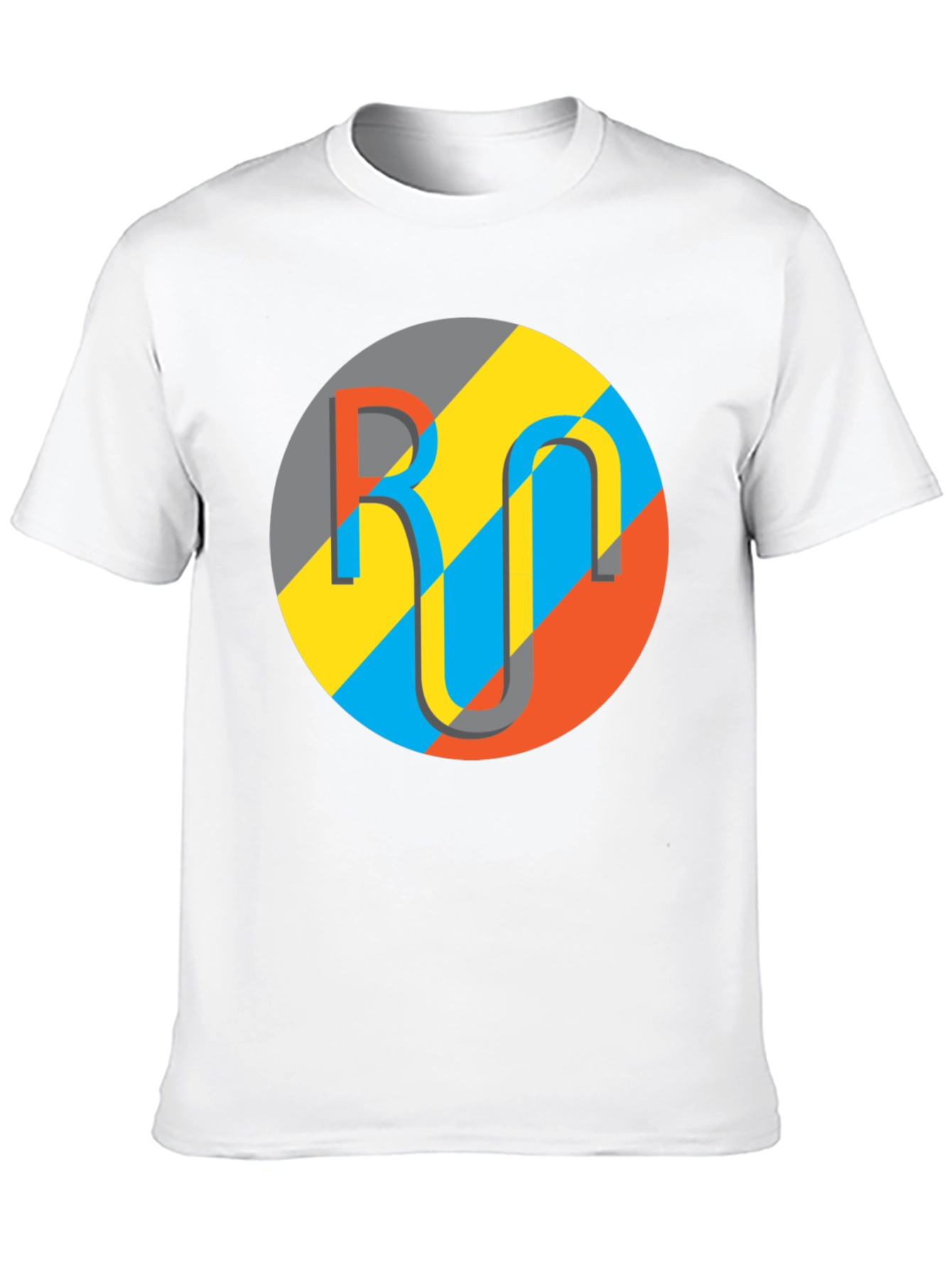 Geometric Logo Graphic Tee - Casual Black T-Shirt