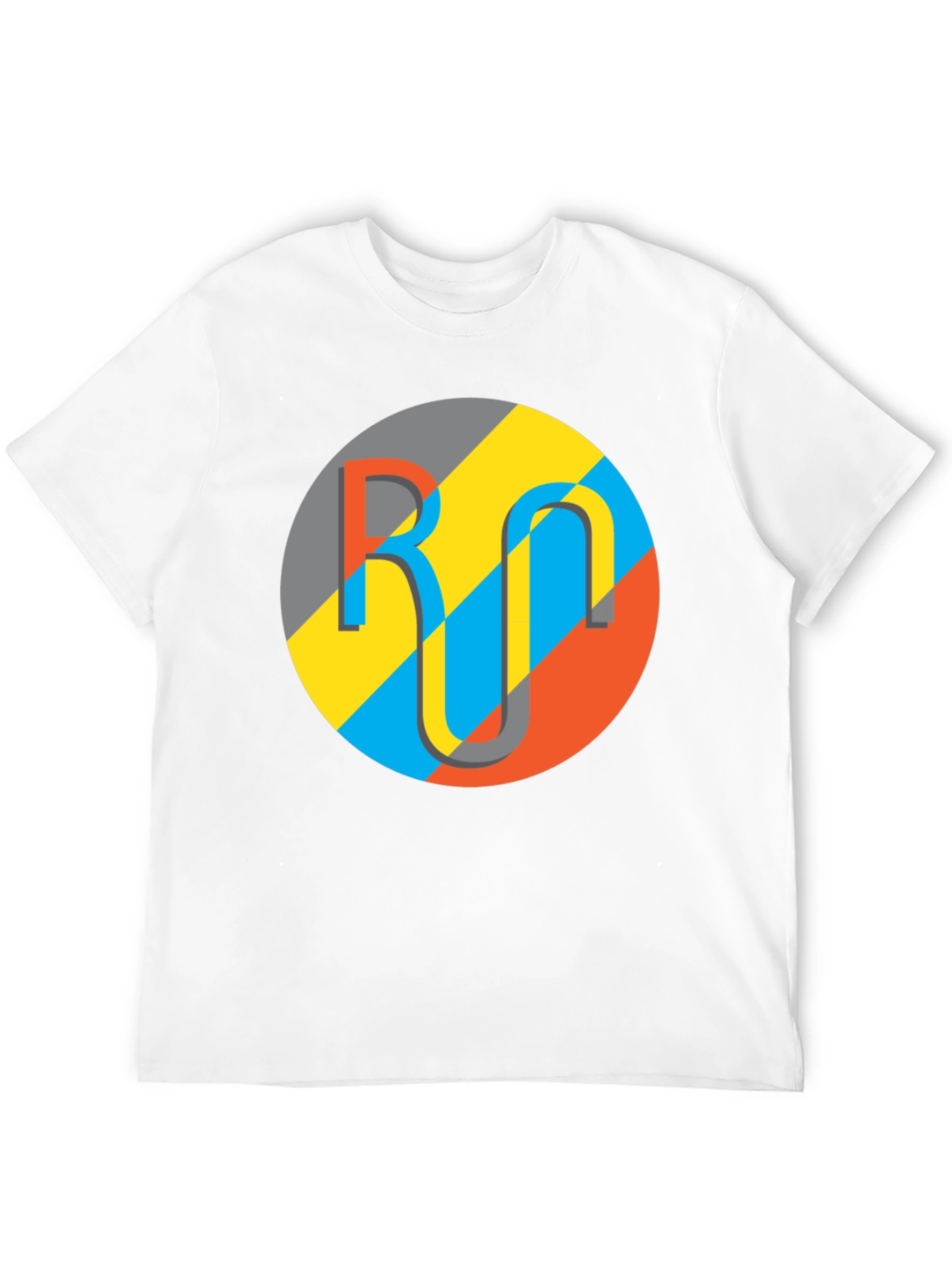 Geometric Logo Graphic Tee - Casual Black T-Shirt