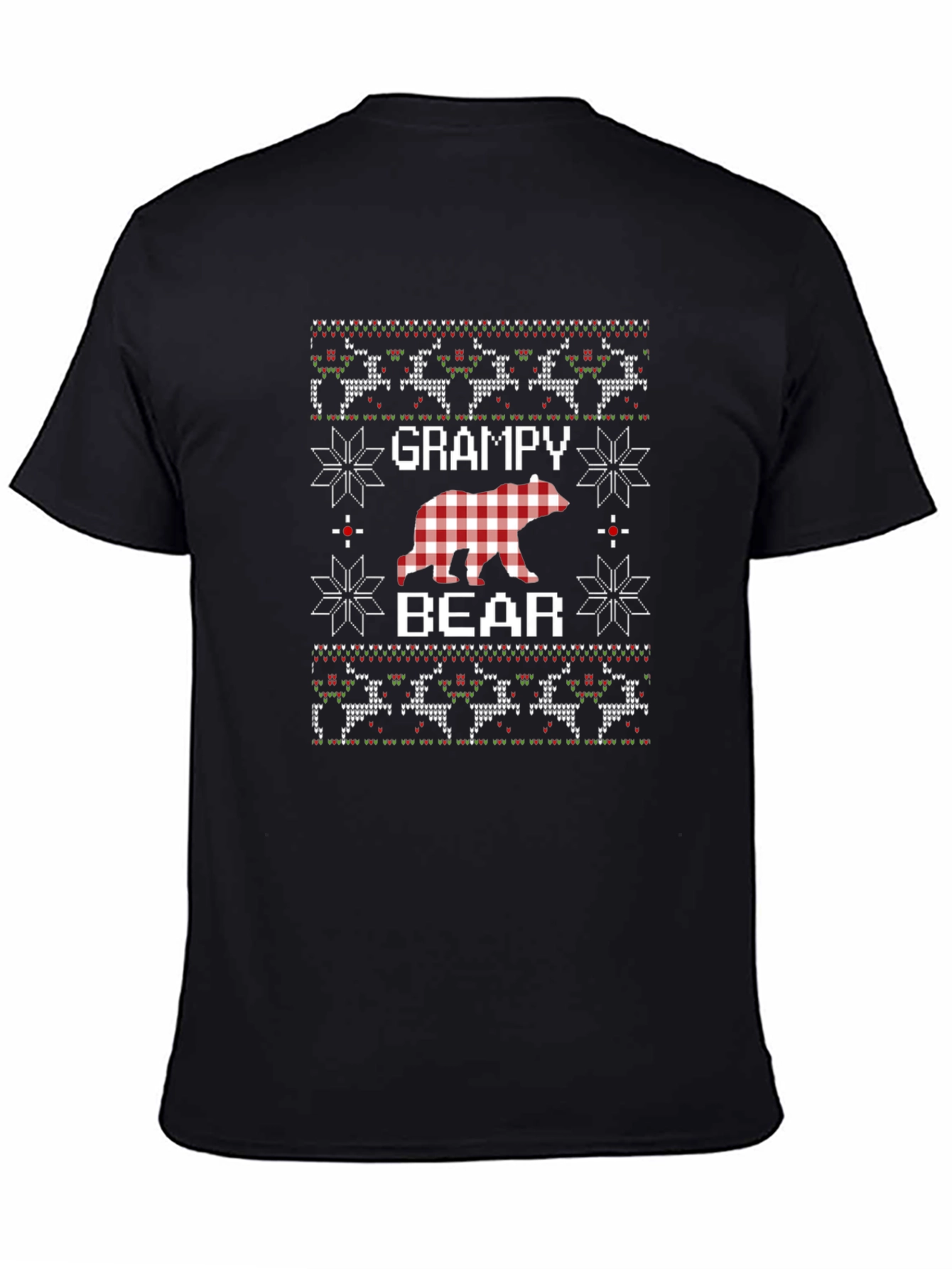 Grampy Bear Ugly Christmas Sweater Style T-Shirt