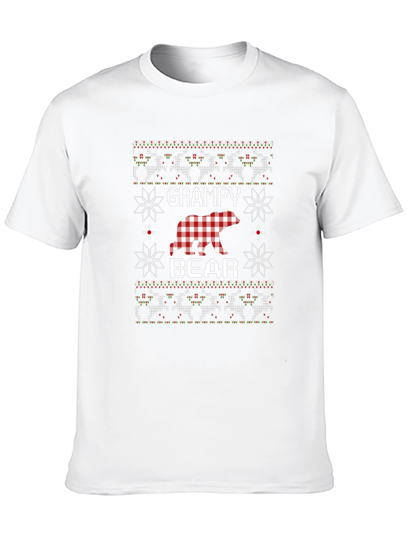 Grampy Bear Ugly Christmas Sweater Style T-Shirt