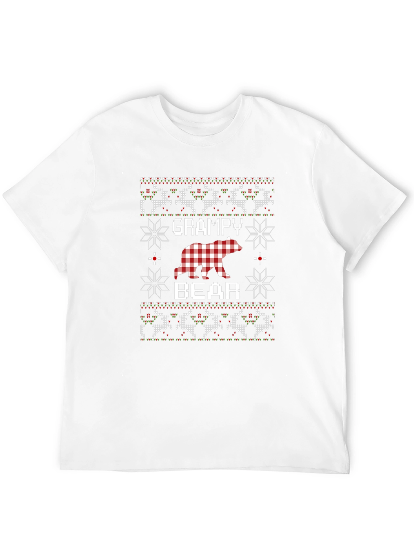 Grampy Bear Ugly Christmas Sweater Style T-Shirt