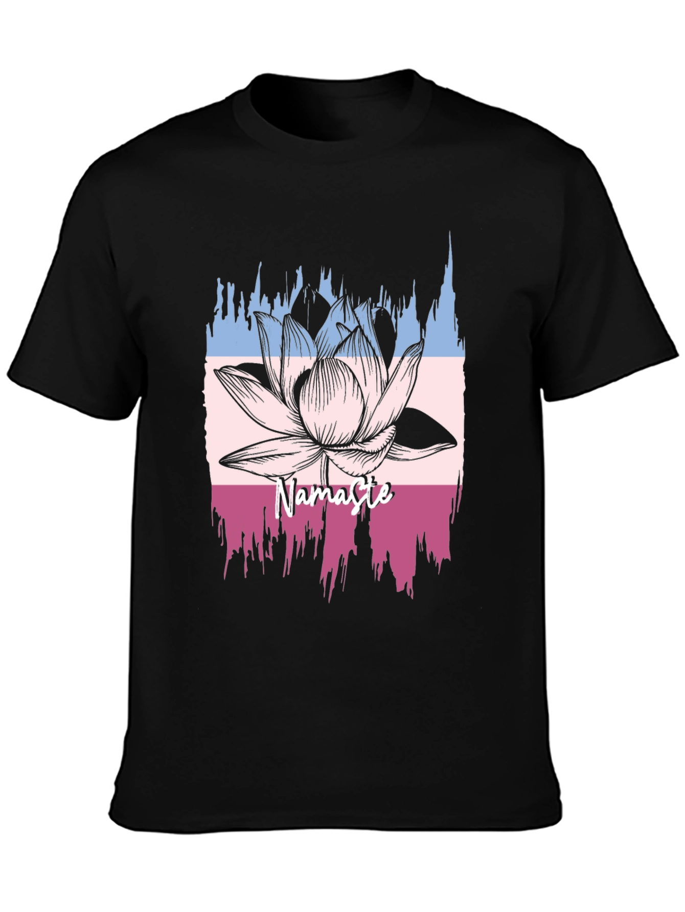 Namaste Lotus Graphic T-Shirt - Black