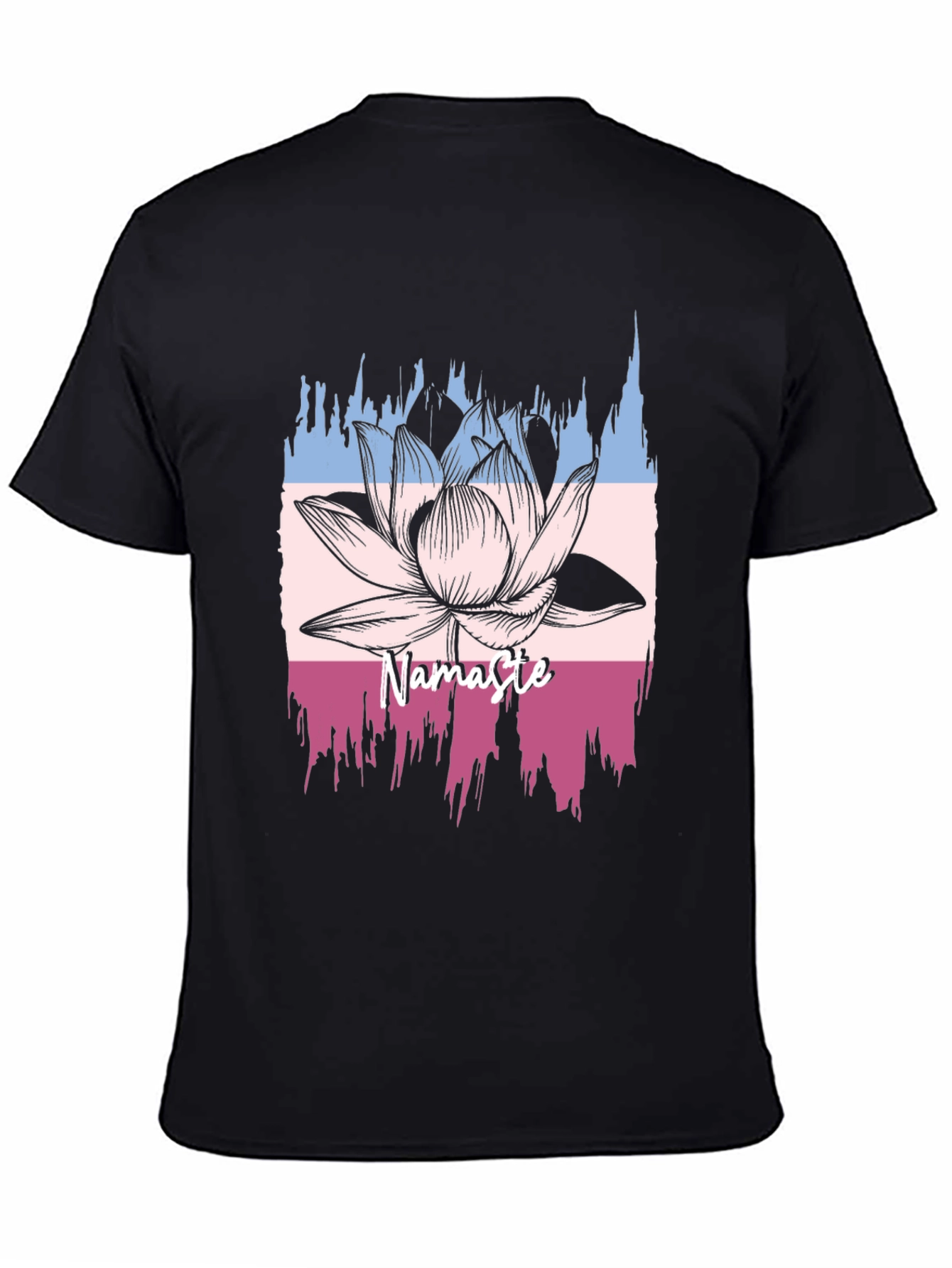 Namaste Lotus Graphic T-Shirt - Black