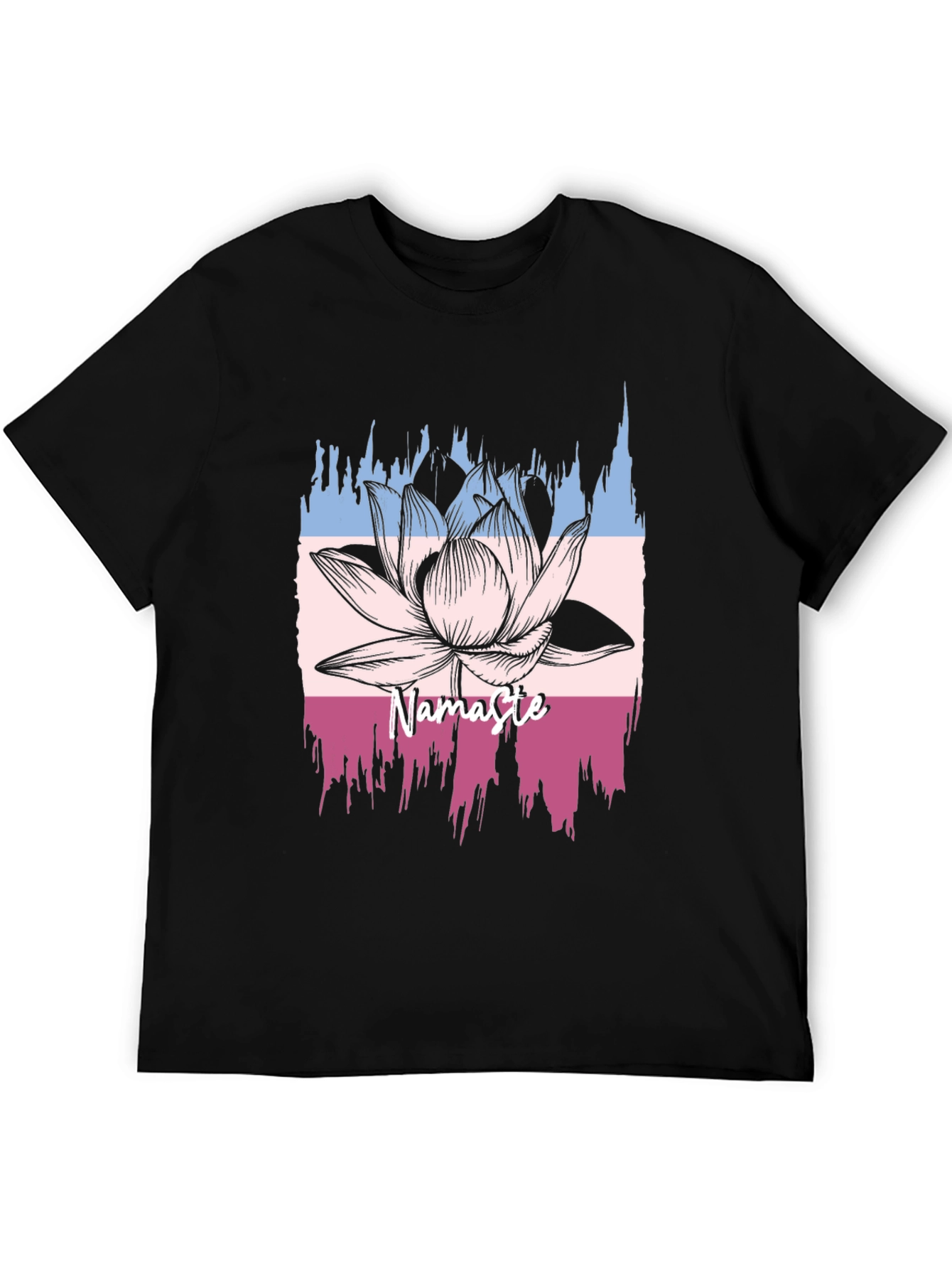 Namaste Lotus Graphic T-Shirt - Black