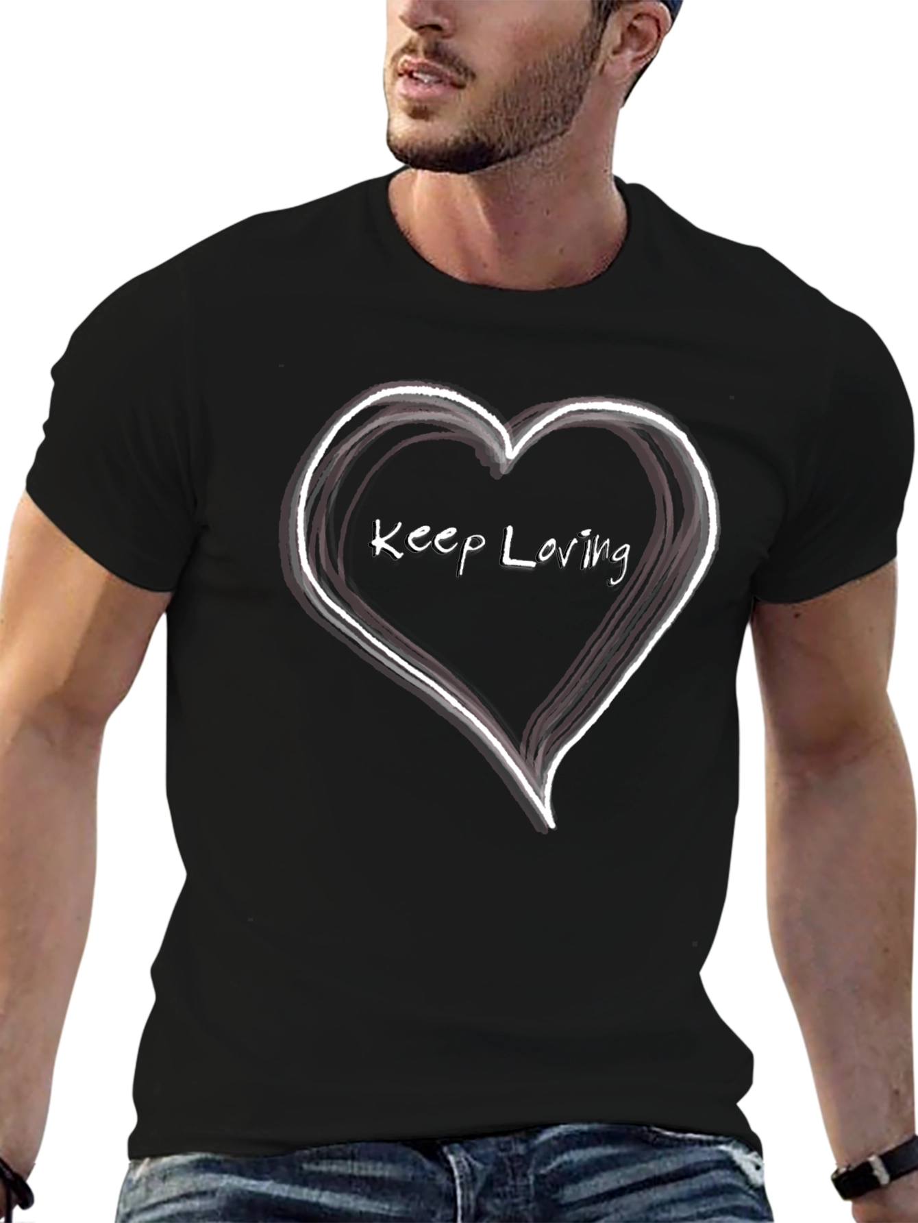 Keep Loving Heart Graphic T-Shirt