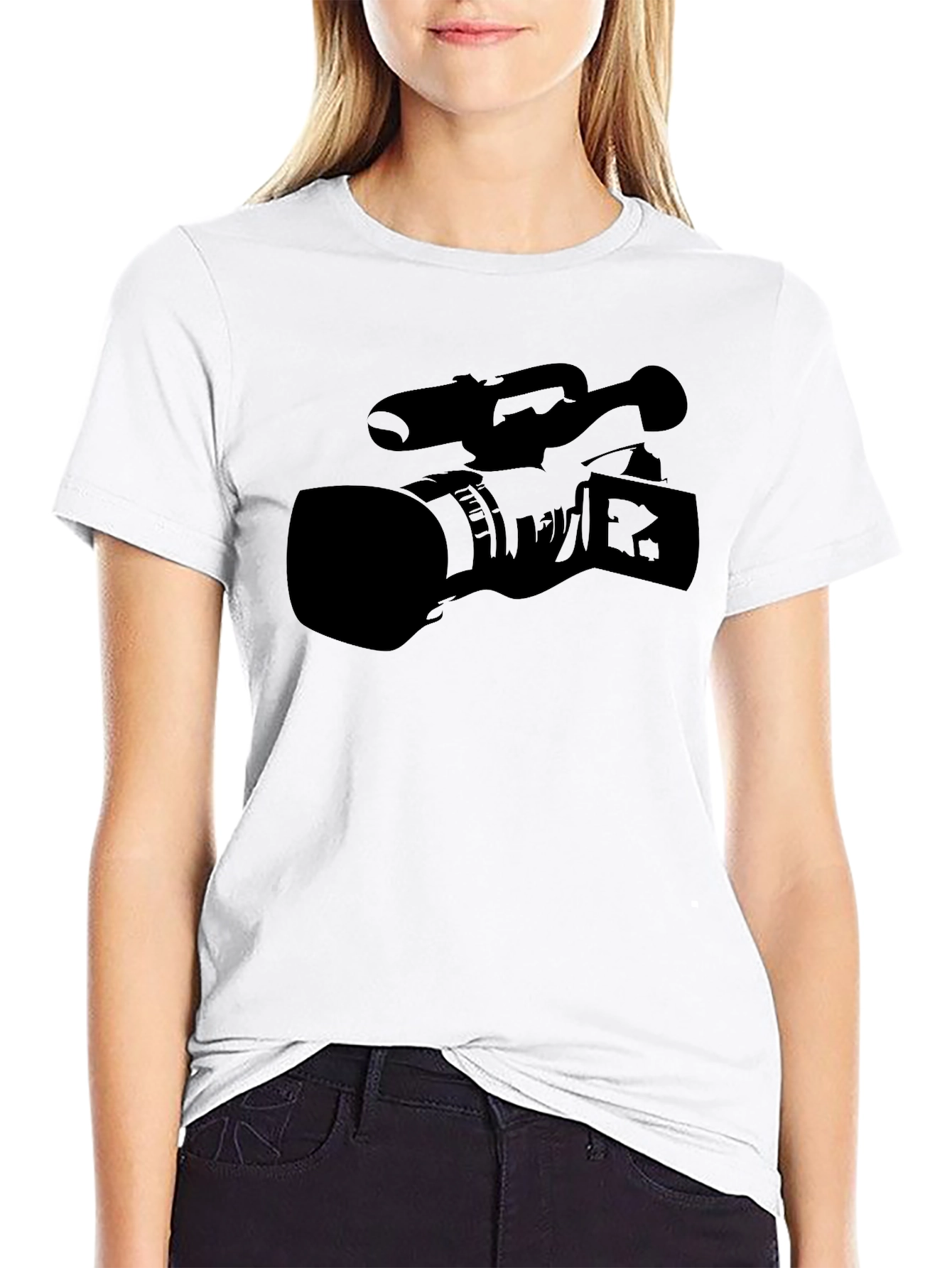Camera Graphic Black T-Shirt - Videographer Apparel