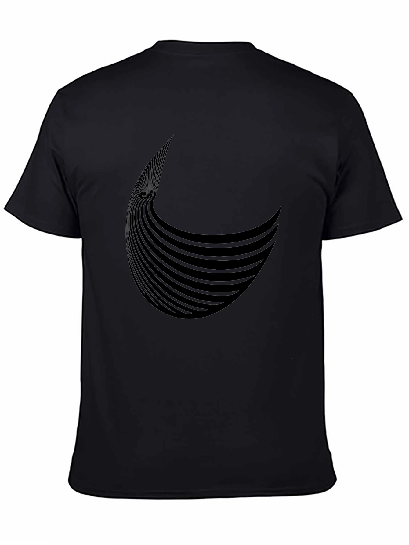 Stylish Black Graphic Tee - Abstract Design
