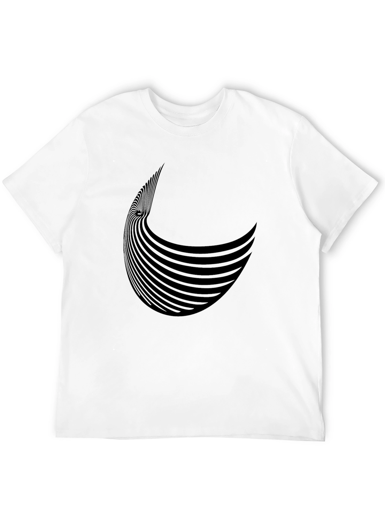 Stylish Black Graphic Tee - Abstract Design