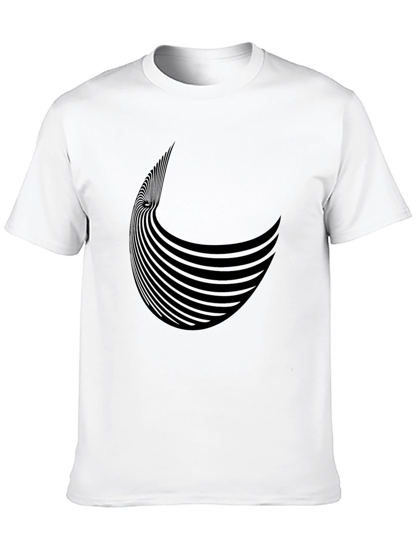 Stylish Black Graphic Tee - Abstract Design