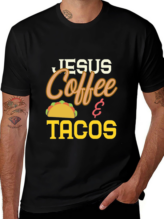 Jesus Coffee and Tacos Graphic Tee