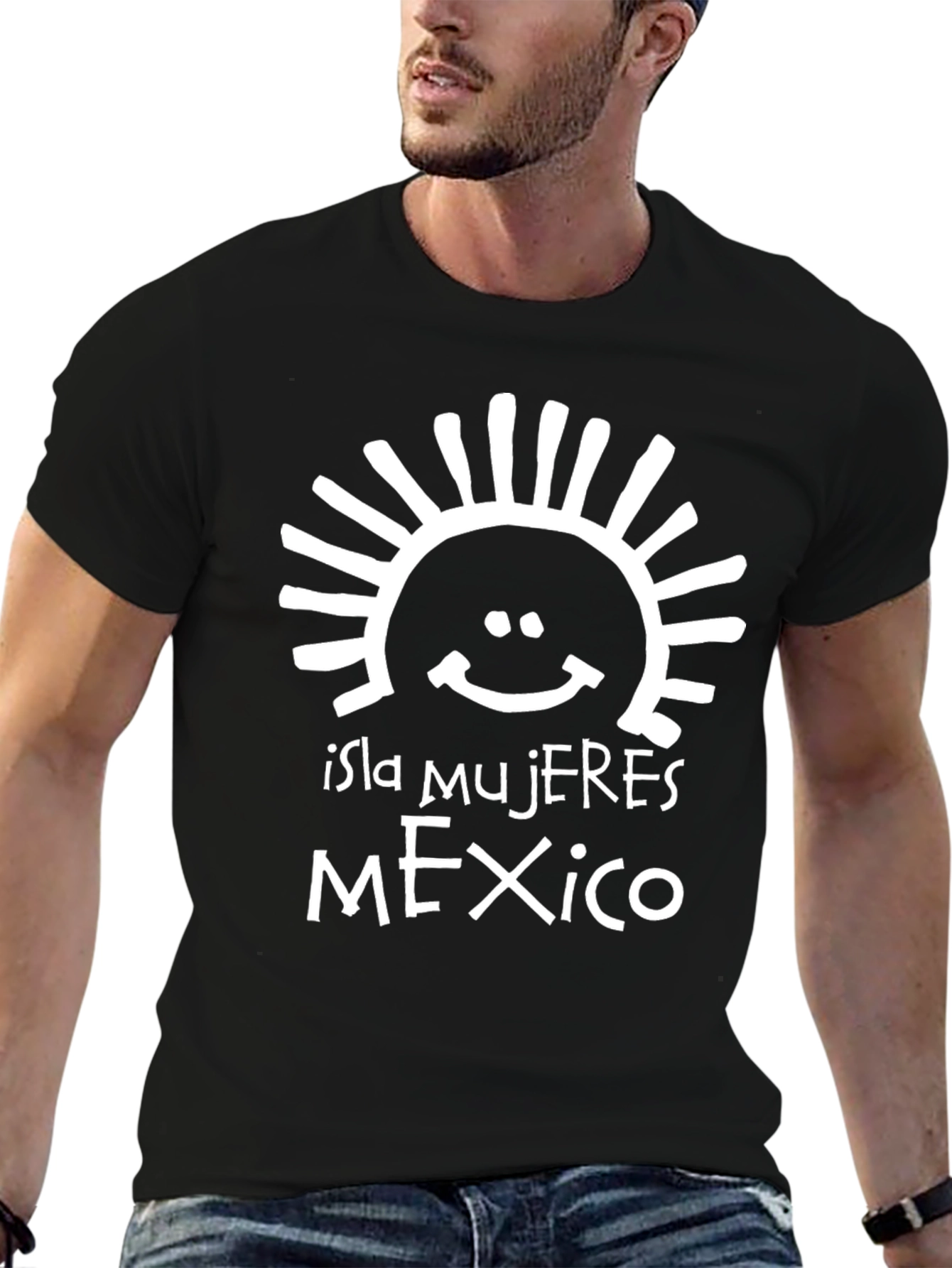 Isla Mujeres Mexico T-Shirt Black Graphic Tee