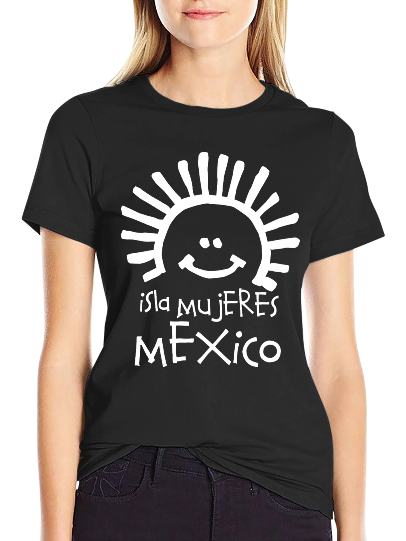 Isla Mujeres Mexico T-Shirt Black Graphic Tee