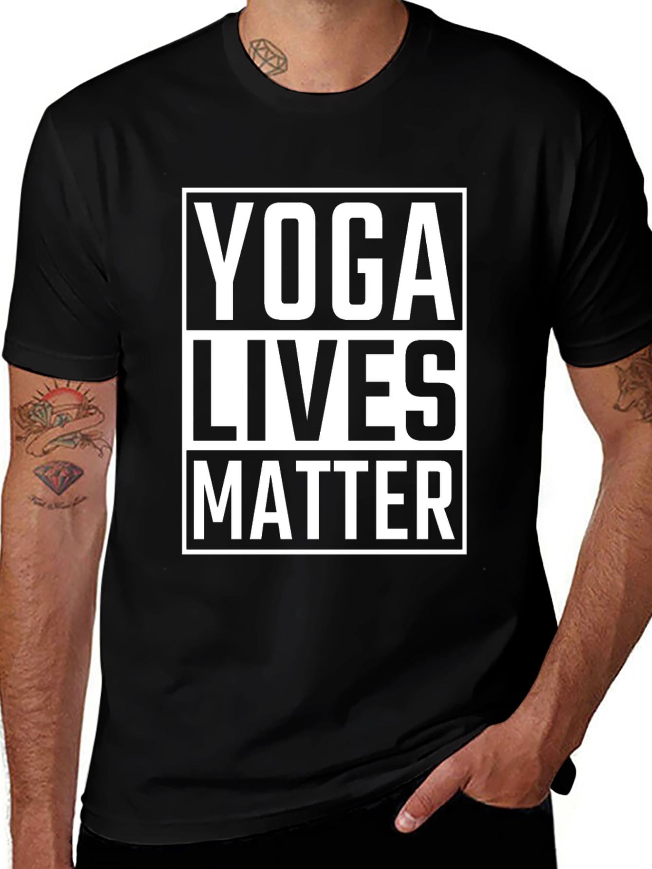 Yoga Lives Matter T-Shirt - Black Graphic Tee