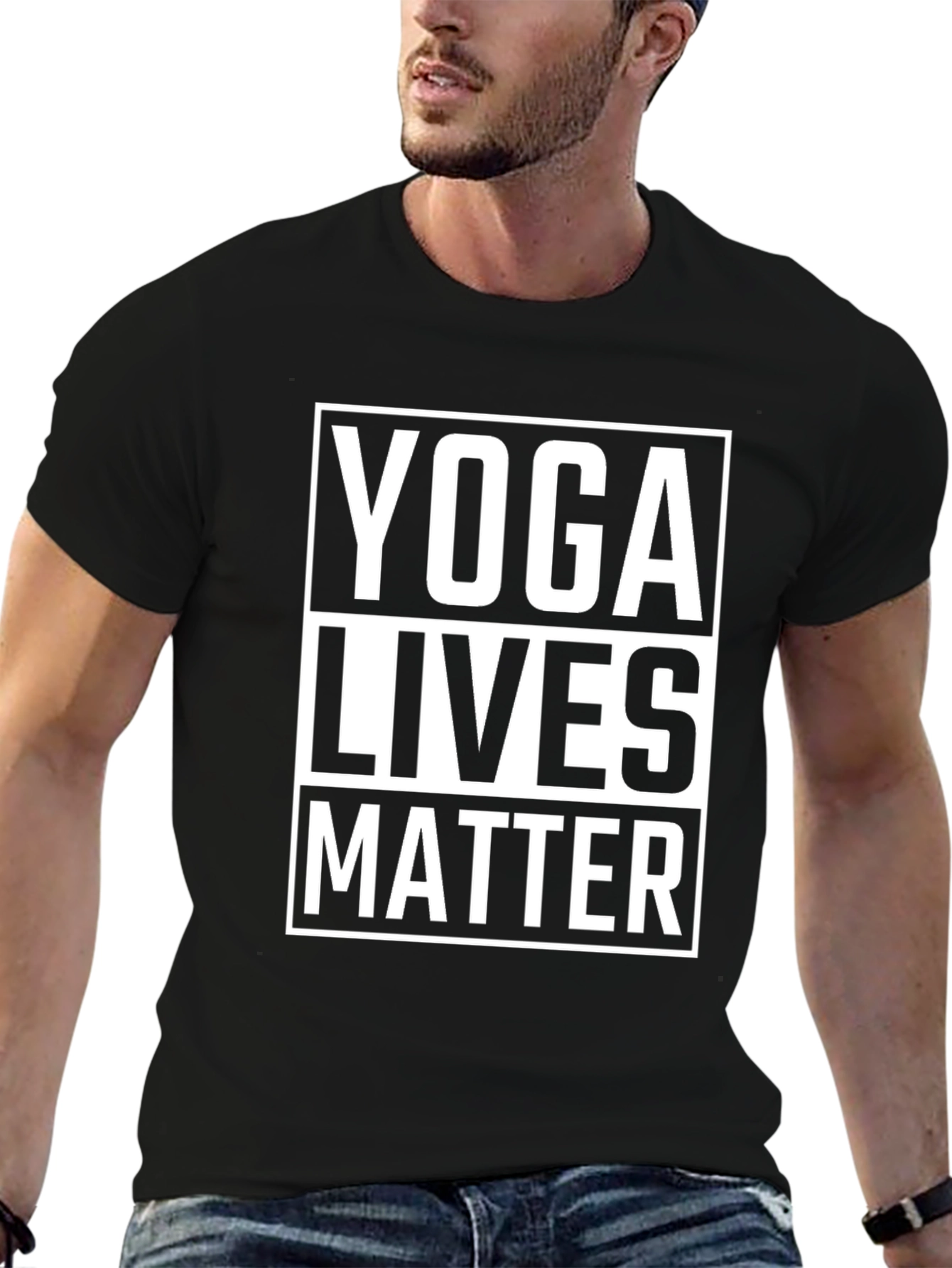 Yoga Lives Matter T-Shirt - Black Graphic Tee