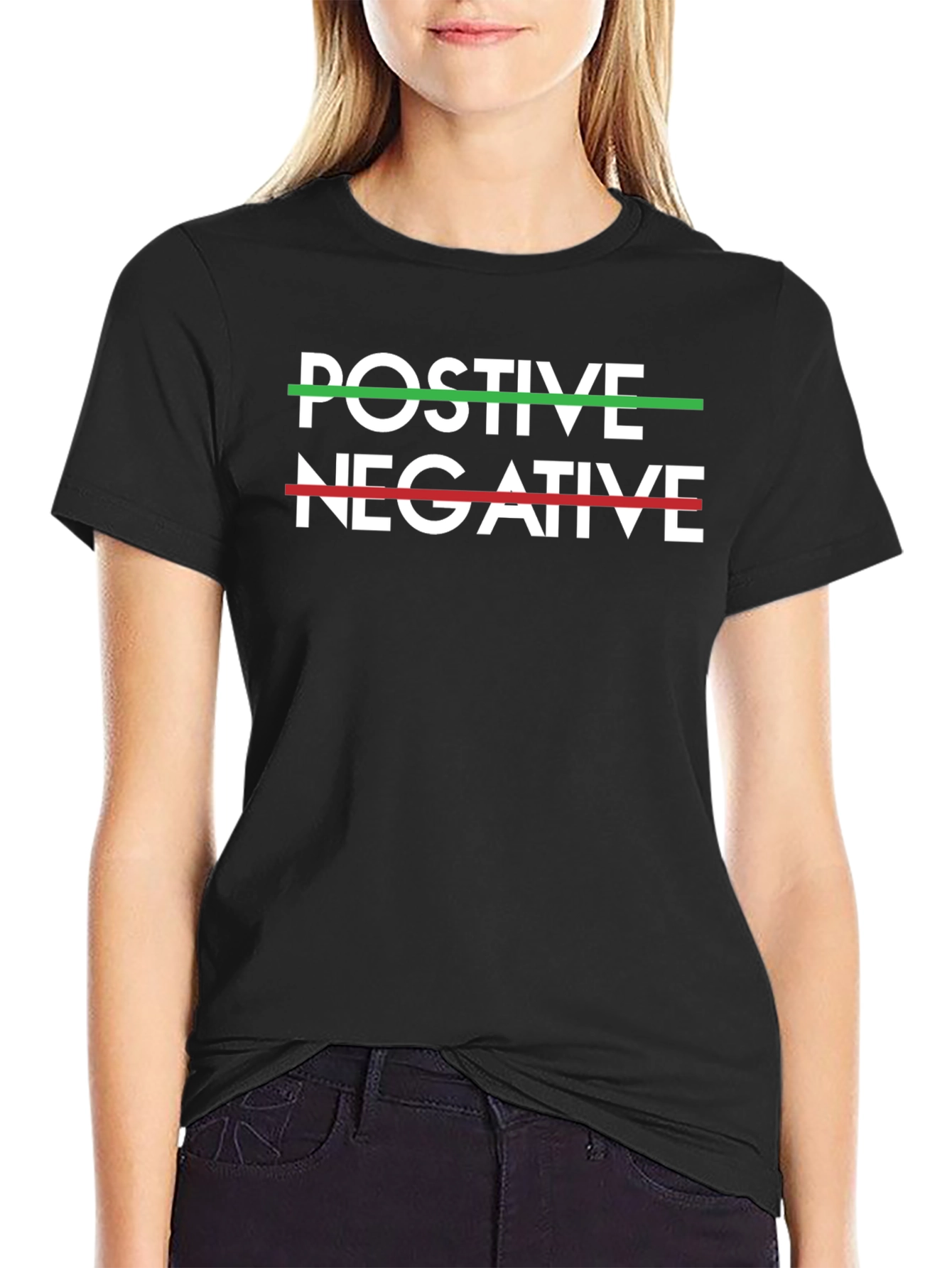 Positive Negative T-Shirt - Crew Neck Tee