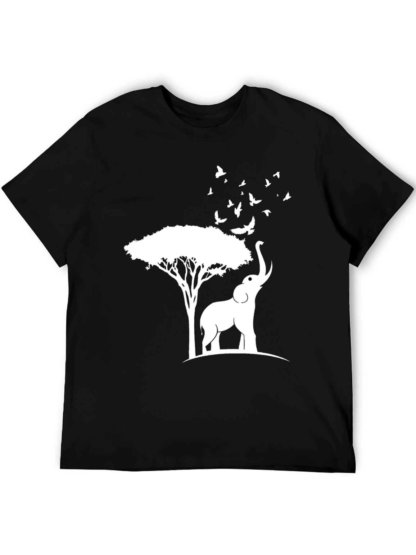Elephant and Tree Graphic Tee - Nature Inspired Design