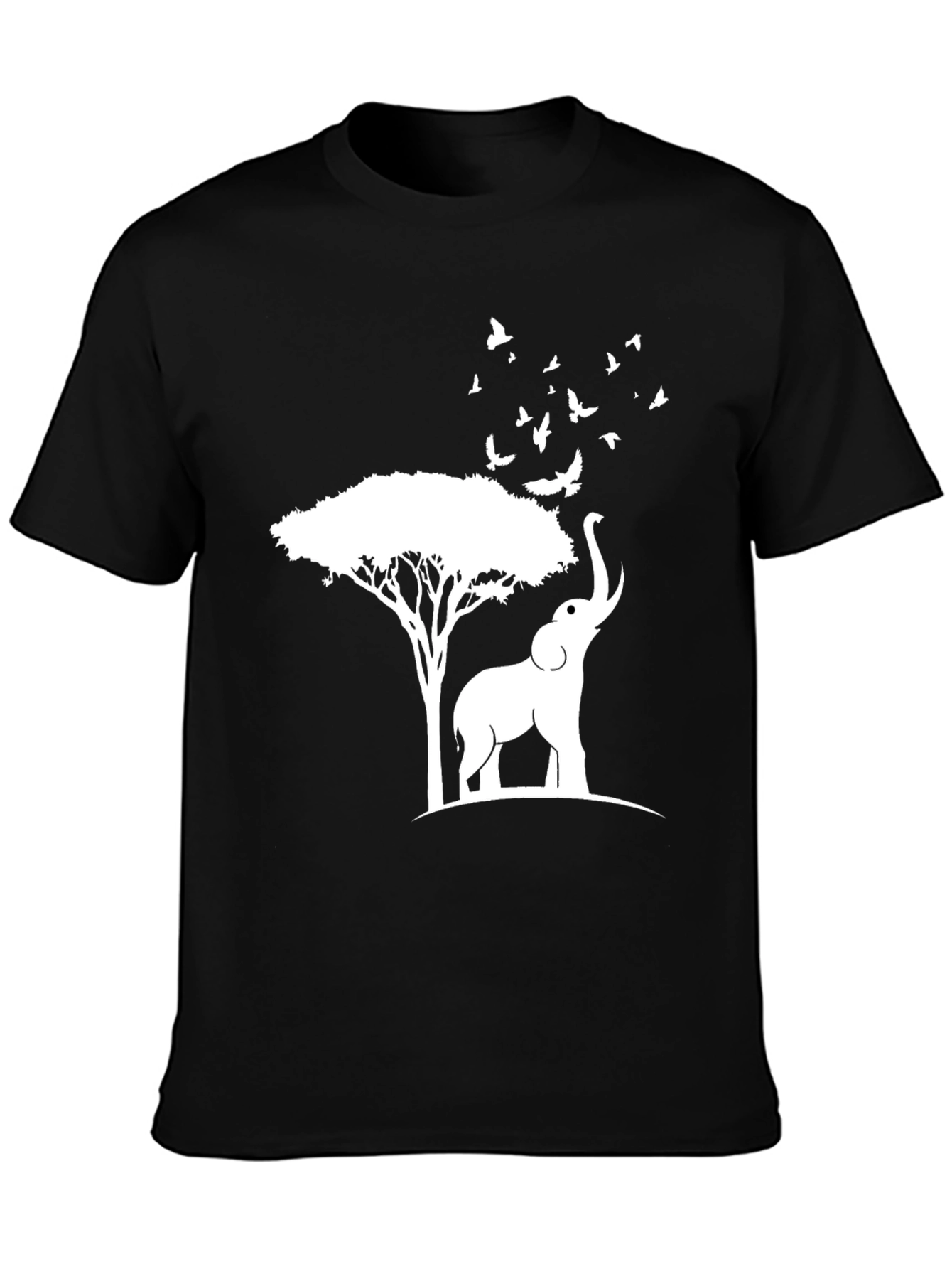 Elephant and Tree Graphic Tee - Nature Inspired Design
