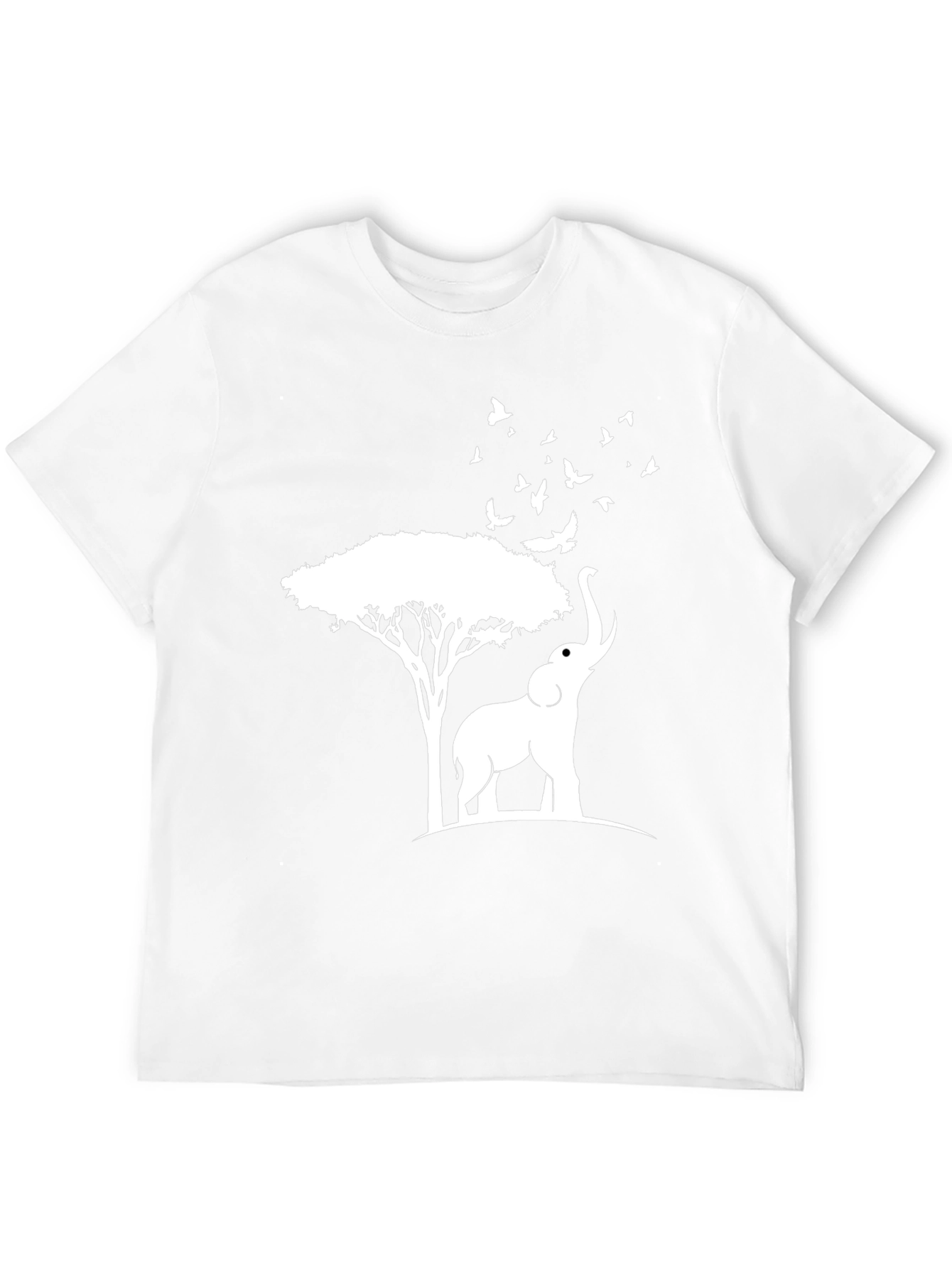 Elephant and Tree Graphic Tee - Nature Inspired Design