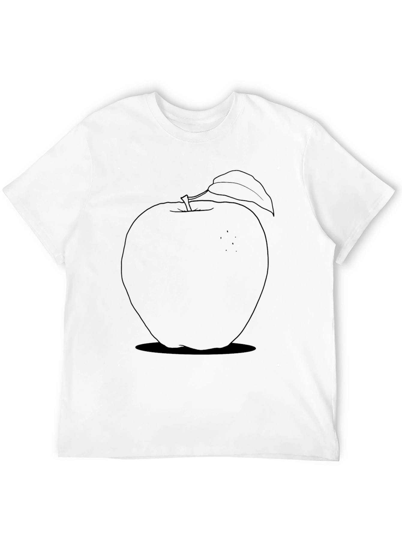 Apple Graphic Black Tee - Casual Comfort