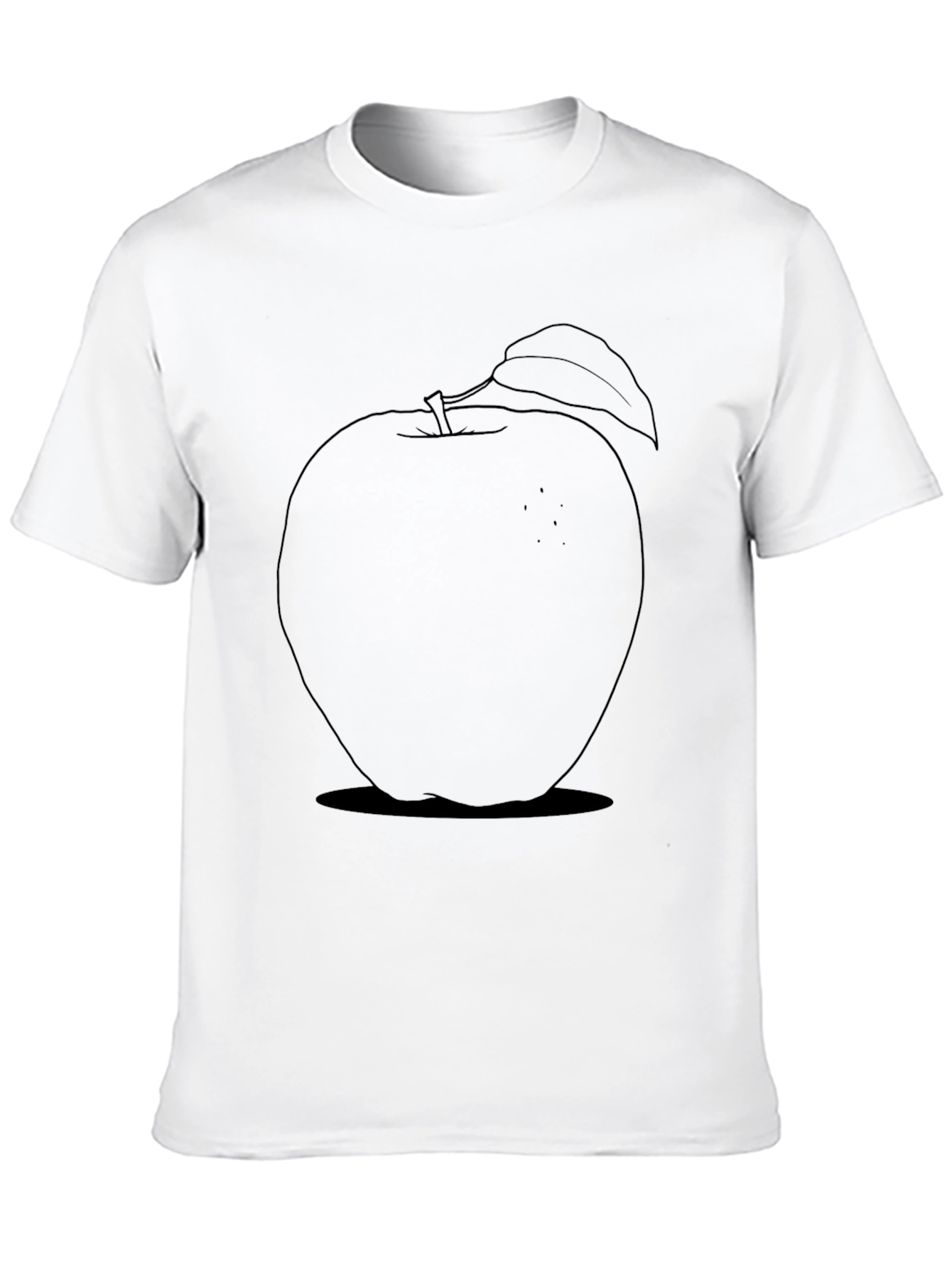 Apple Graphic Black Tee - Casual Comfort