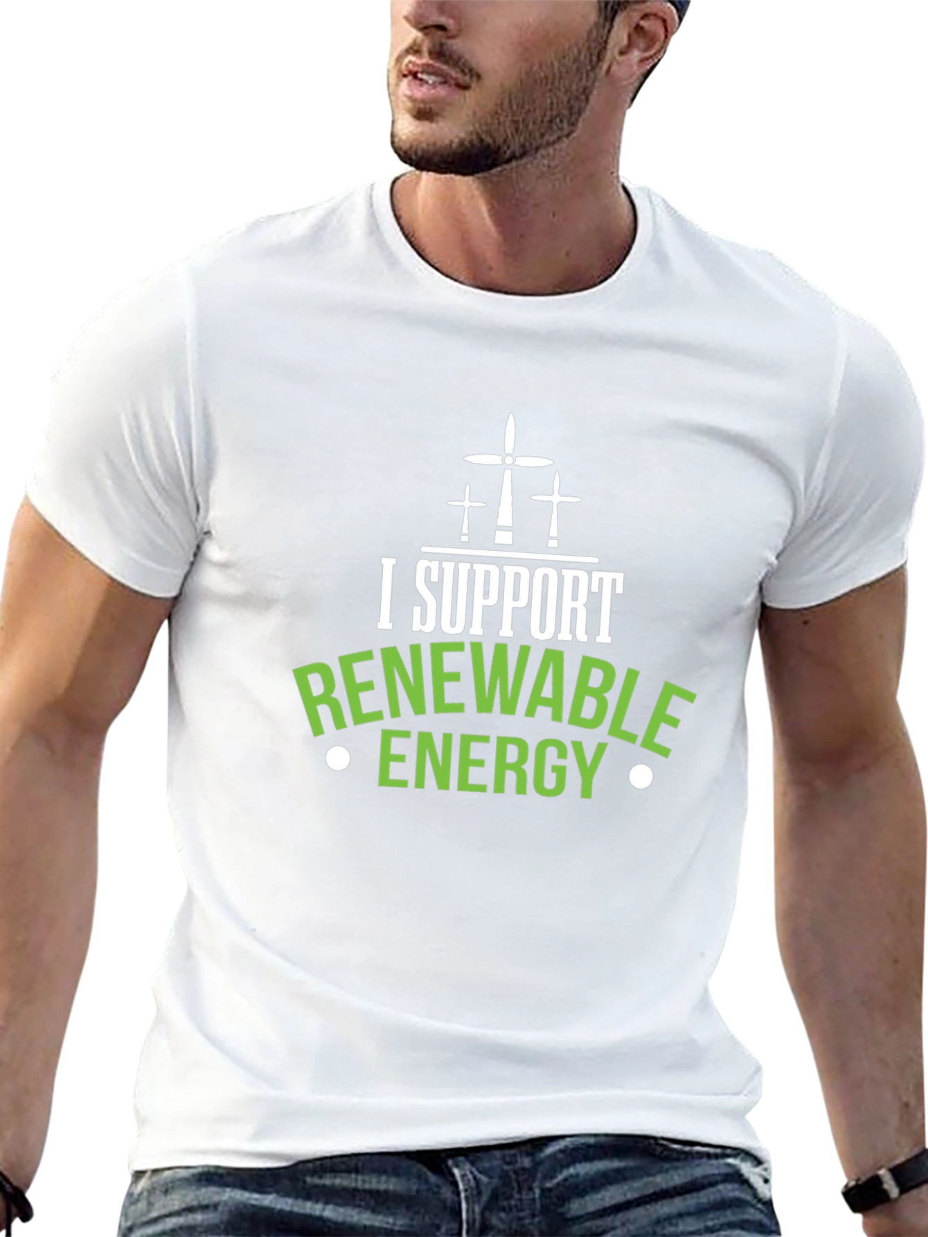 I Support Renewable Energy Graphic Tee