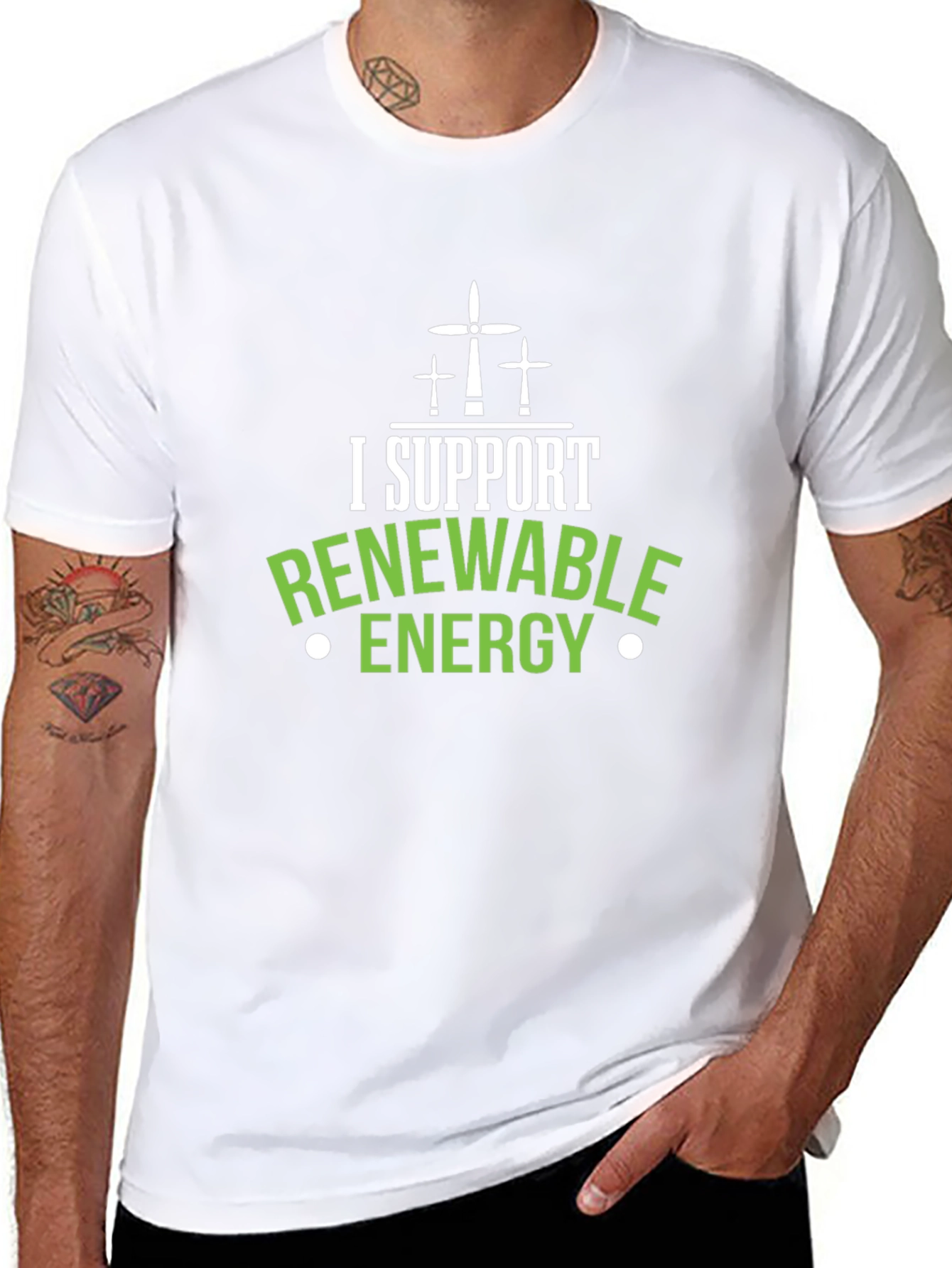 I Support Renewable Energy Graphic Tee