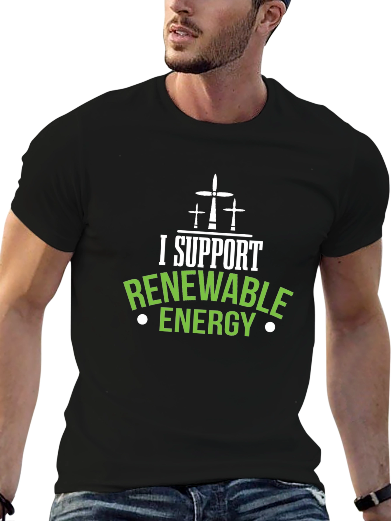 I Support Renewable Energy Graphic Tee