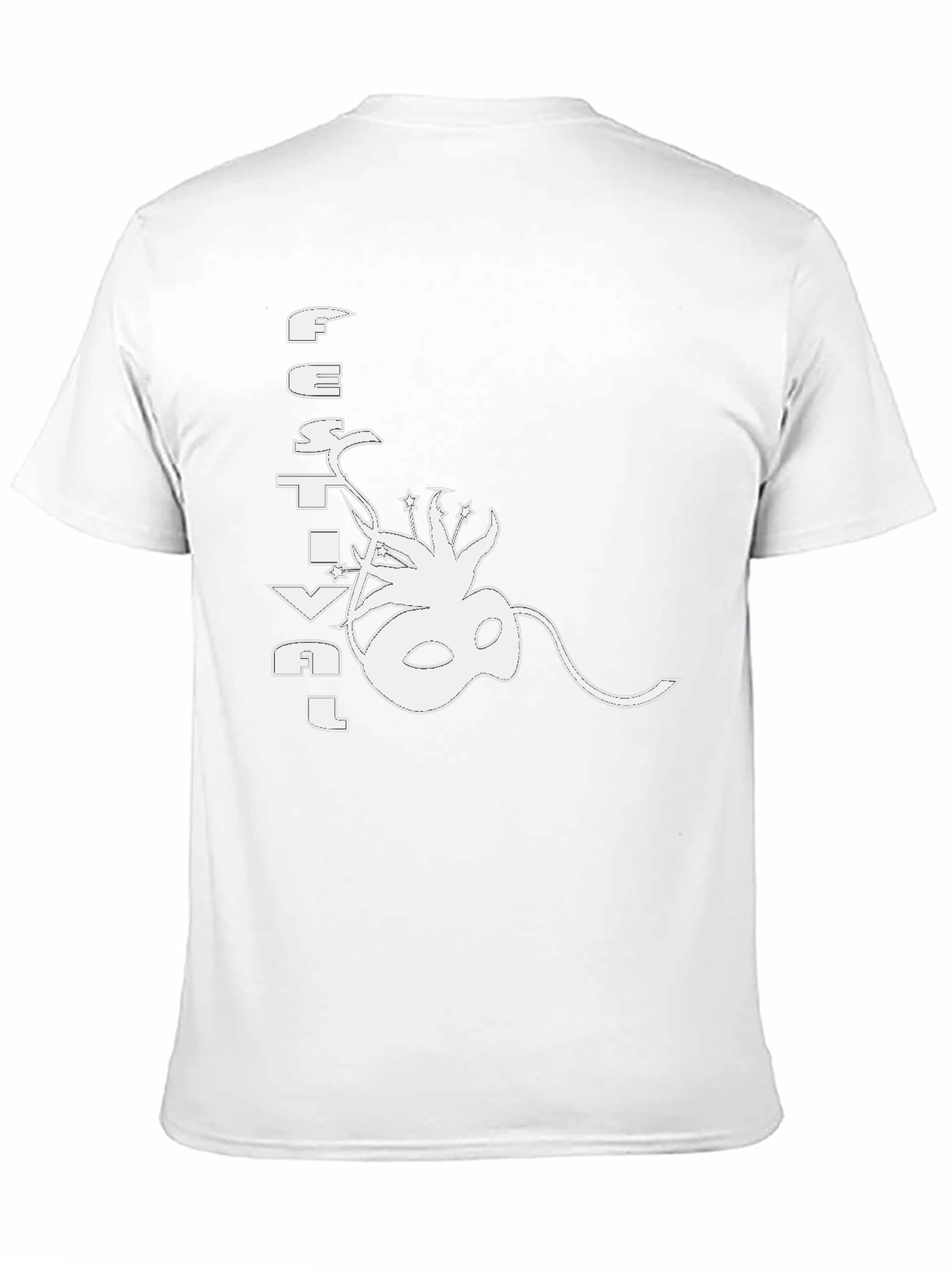 Festival Mask Graphic Black T-Shirt