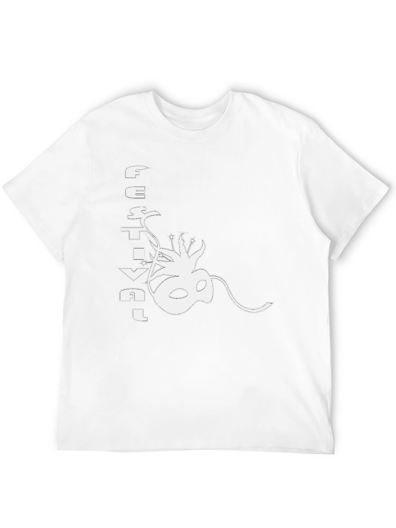 Festival Mask Graphic Black T-Shirt