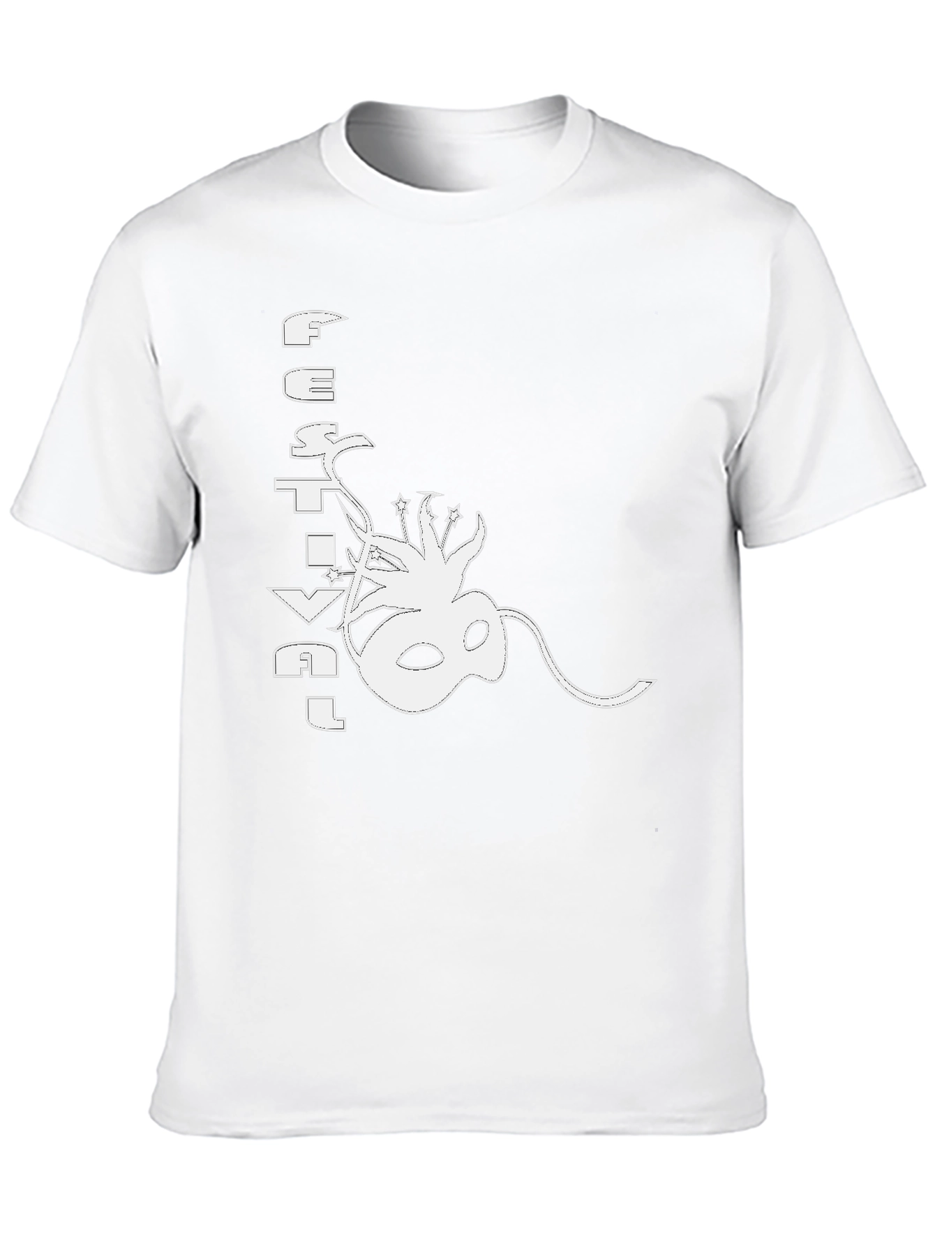 Festival Mask Graphic Black T-Shirt