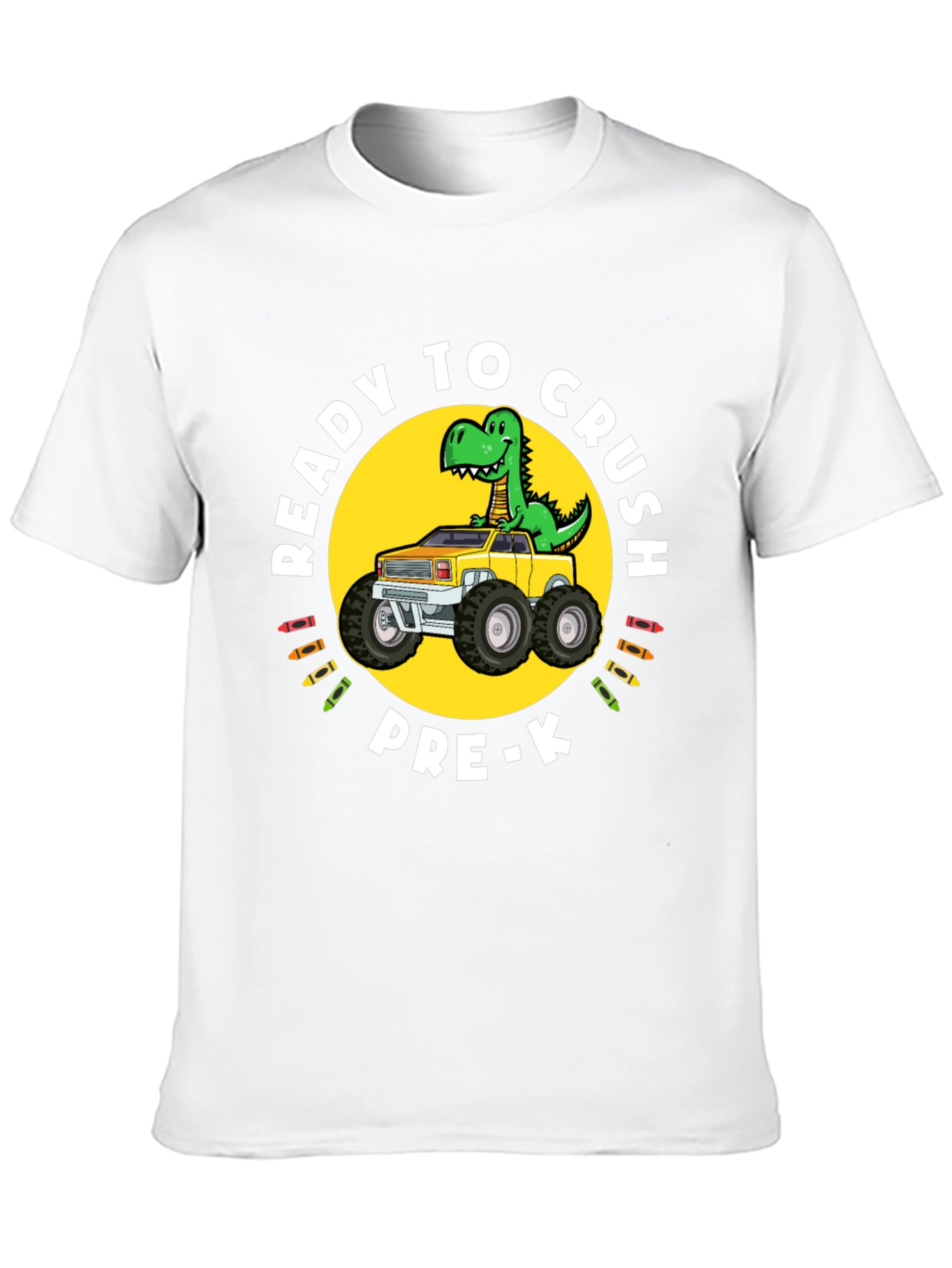 Ready to Crush Pre-K Dinosaur Truck T-Shirt